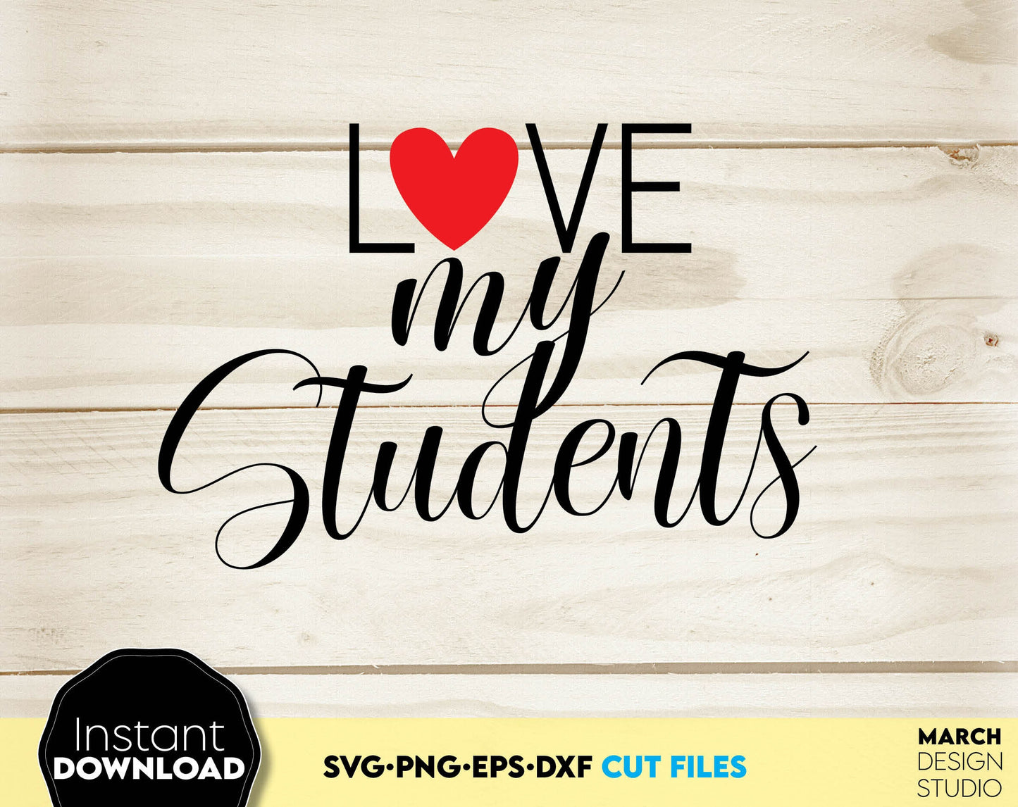 Teacher Valentines Day SVG PNG DXF EPS bundle. USe for cutting from vinyl, sublimation or laser cut projects. Compatible with Cricut, Silhouette or Glowforge equipment. Buy now and enjoy!