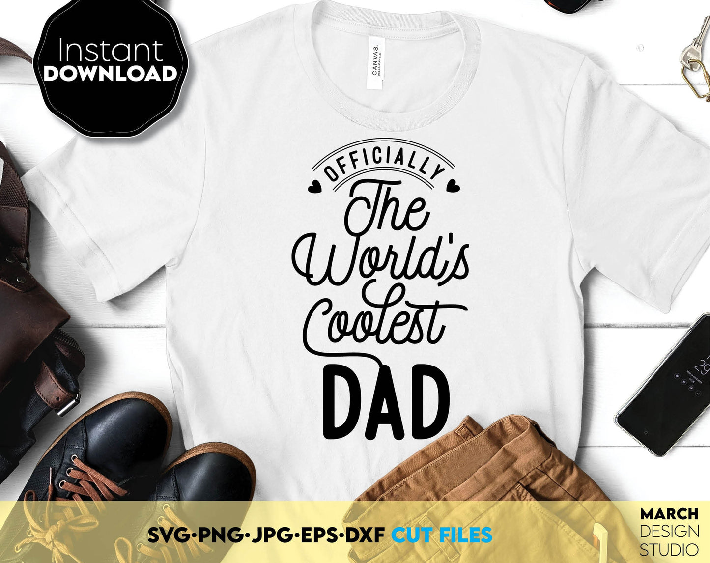 Officially World okayest DAD design. SVG, PNG, JPG, EPS, DXF files included. Compatible with Cricut, Silhouette and others machines. Use for sublimation or laser cut projects as well. Buy now for a good - discount price. Enjoy!