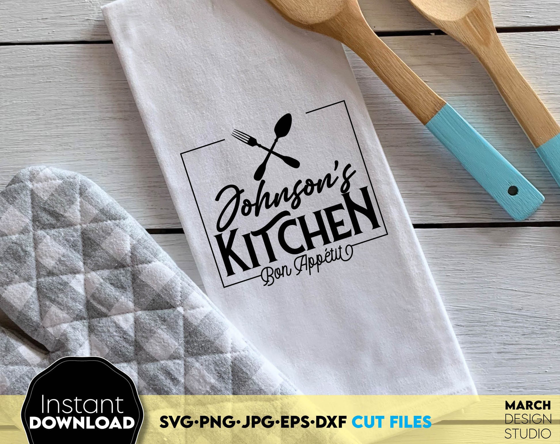 Custom Kitchen decoration for towels, mugs or other. SVG, PNG, DXF, EPS, JPG files included. Use for cutting from vinyl, sublimation or laser cut projects. Compatible with Cricut, Silhouette or other machines. Buy now for a good price and enjoy!