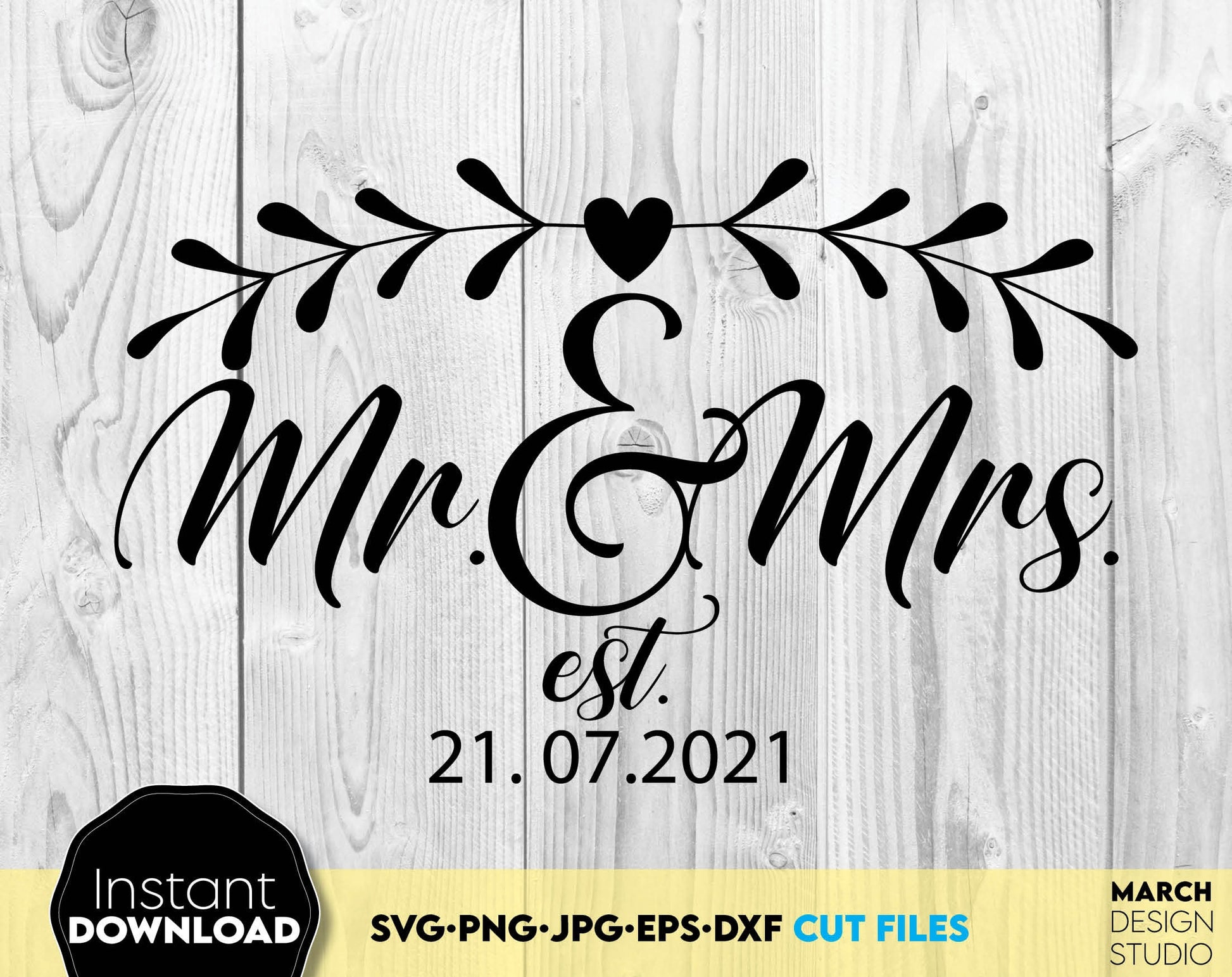 These Mr And Mrs Wedding est. 2024 design you can use them to surprise and delight your loved ones in an important event in life. Mr and Mrs sign is great and thoughtful gifts for weddings, or wedding anniversaries. Compatible with Cricut, Silhouette