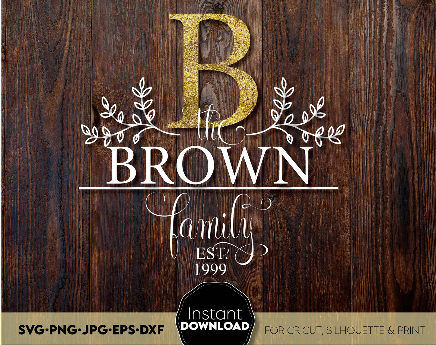 This monogram frame bundle you can use for a lot of events in your life. For Your wedding gifts, farmhouse decoration, birthday party and etc. SVG, DXF, EPS, PNG files included. Use for cutting from vinyl, sublimation or laser cut projects. Buy now!