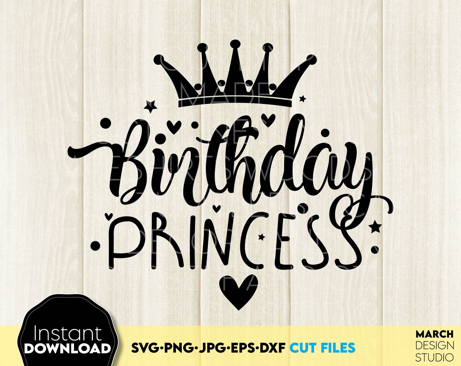 These Birthday Princess file design you can use them to surprise and delight your loved ones on Birthday. SVG, DXF, EPS, JPG and PNG files included. Use for cutting from vinyl, sublimation or laser cut projects. Compatible with Cricut, Silhouette.