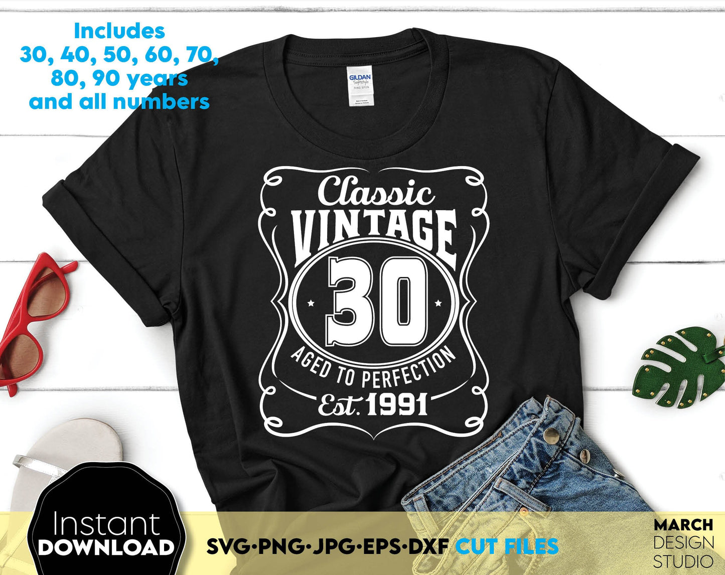 Birthday vintage bundle like a whiskey label is a great gift idea for Dad or Brother Birthday shirt. 30 to 90 numbers included. SVG PNG JPG EPS DXF files included. Compatible with Cricut, Silhouette or other equipment. Buy now for a good price, enjoy