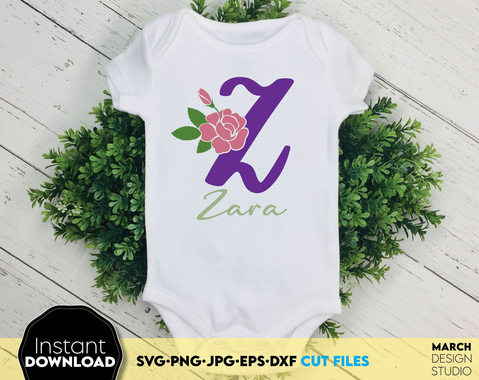 Floral Monograms Fonts are a great and personalized design that can be used to create gifts. Monograms wrapped in flowers are useful for creating wedding gifts, family name monograms or as a personal birthday gift. It can be used for laser cutting.