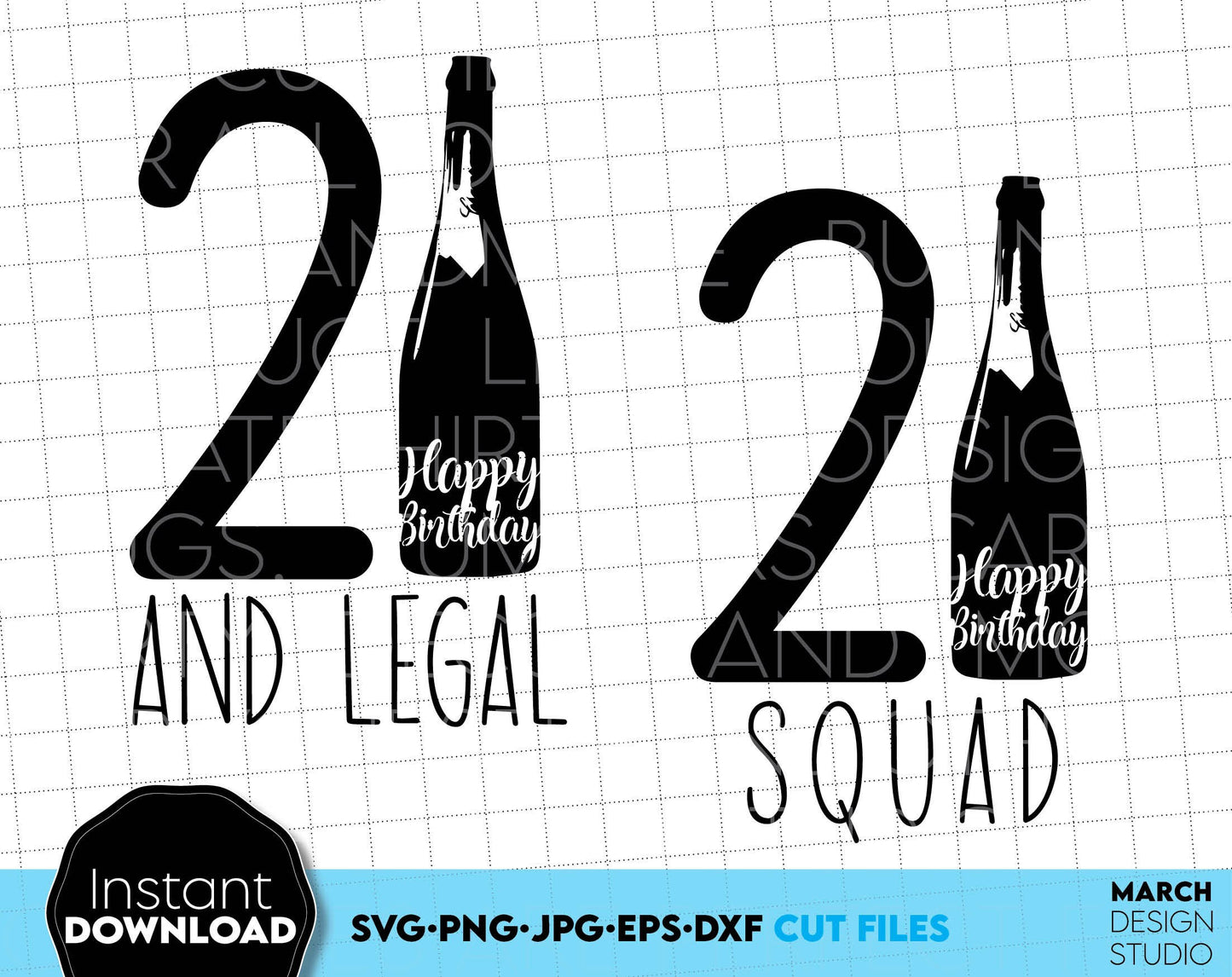 21 and Legal Birthday Shirt design. SVG PNG JPG EPS DXF files included. Compatible with Cricut, Silhouette or other equipment. Cut from vinyl, use for sublimation or laser cut or grave projects. Buy now for a good price and enjoy! Legal 21st.