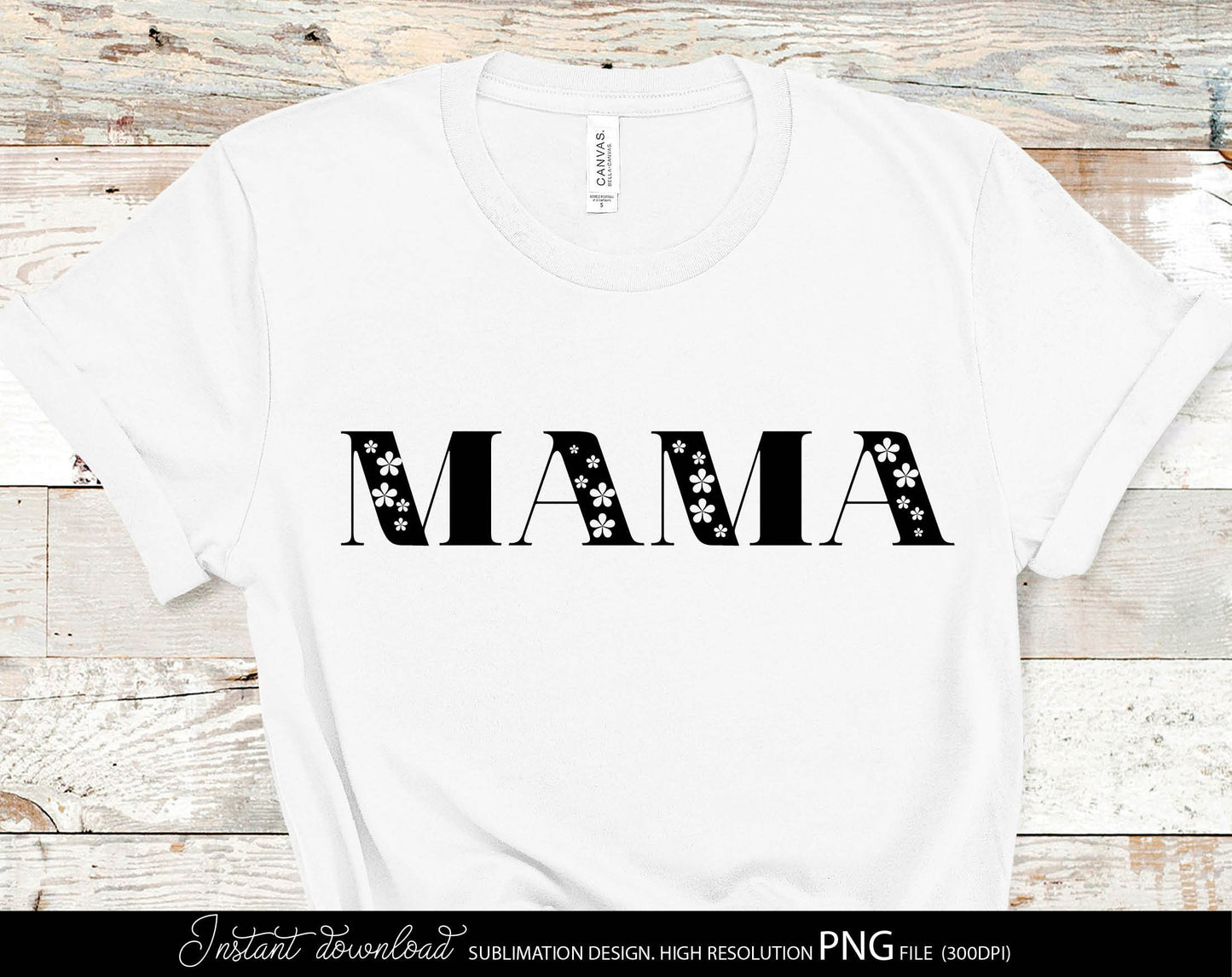 Floral design for a gift for mom, mama, mommy, nana bundle. Use it for moms birthday or as a Mother Day gift. Put the design on a shirt, tumbler or pillow, mom will be happy with a unique gift. SVG, DXF, EPS, PNG files included. Buy now and enjoy!