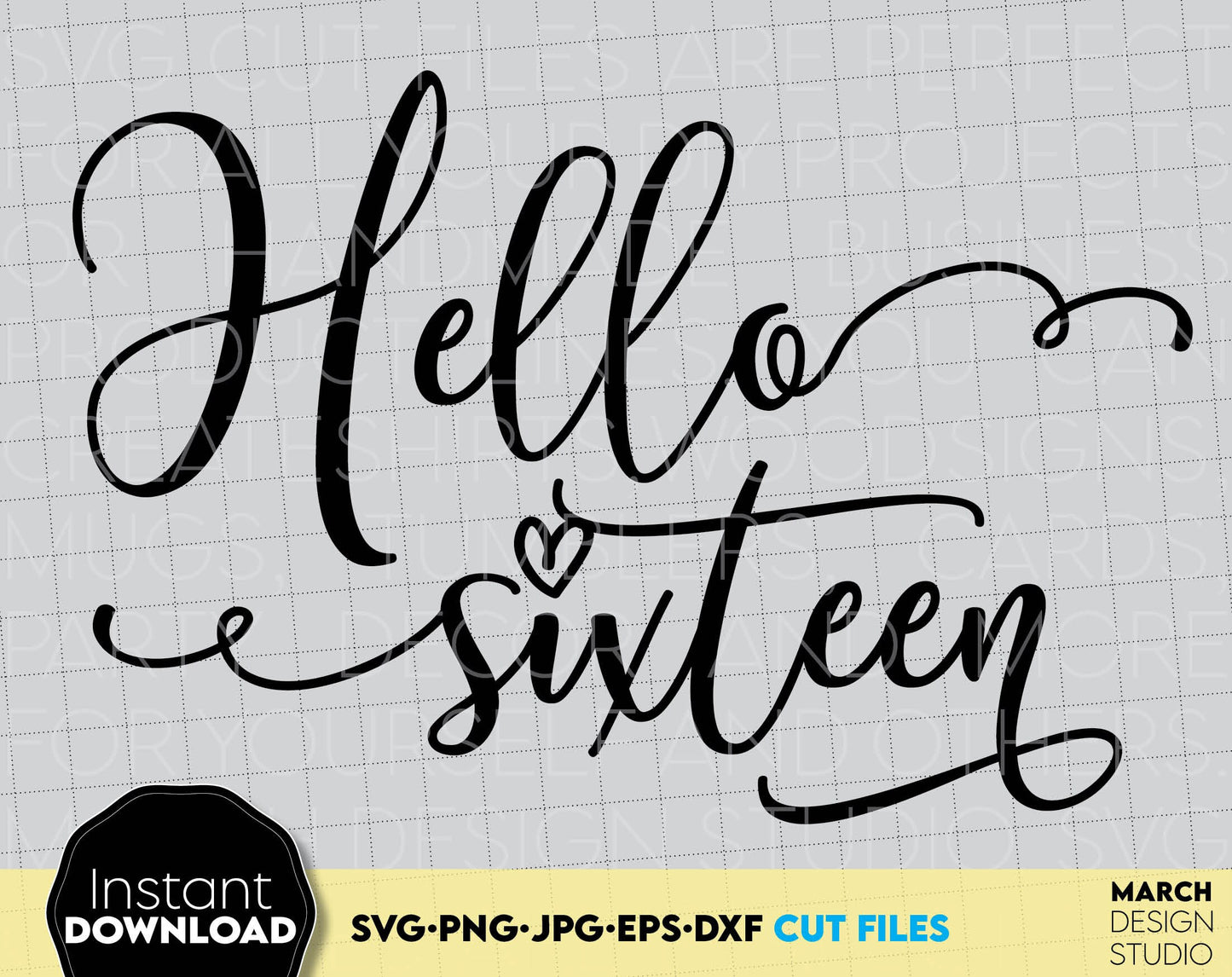 Hello Sixteen Birthday shirt SVG file design you can use them to surprise and delight your loved ones on an important event in life. Best friend Birthday Gift SVG is a great and thoughtful gift for a Birthday party. Compatible with Cricut and other.