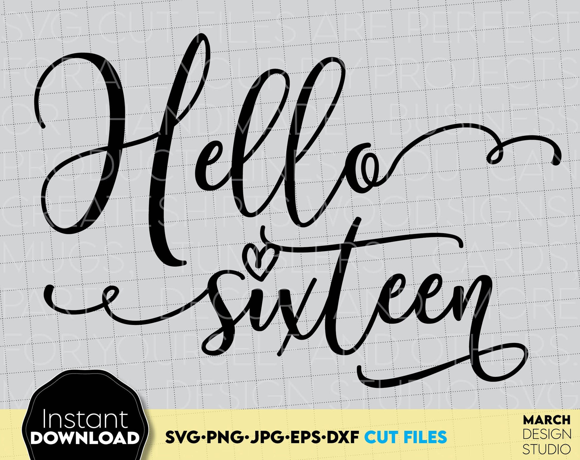 Hello Sixteen Birthday shirt SVG file design you can use them to surprise and delight your loved ones on an important event in life. Best friend Birthday Gift SVG is a great and thoughtful gift for a Birthday party. Compatible with Cricut and other.