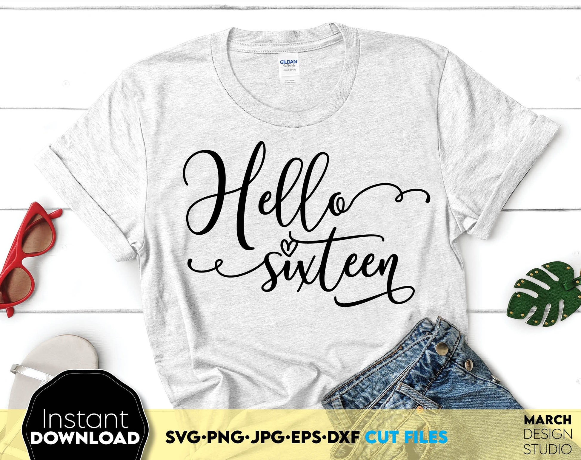 Hello Sixteen Birthday shirt SVG file design you can use them to surprise and delight your loved ones on an important event in life. Best friend Birthday Gift SVG is a great and thoughtful gift for a Birthday party. Compatible with Cricut and other.