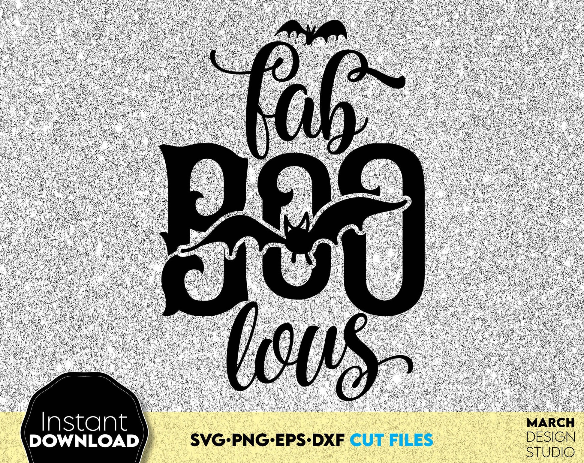 Halloween FaBoolous design for your Halloween evening project. The SVG, PNG, DXF, EPS file format allows this design to be used for shirts, mugs, wall decorations or front porch door decorations. Use with vinyl, sublimation or laser cut projects.