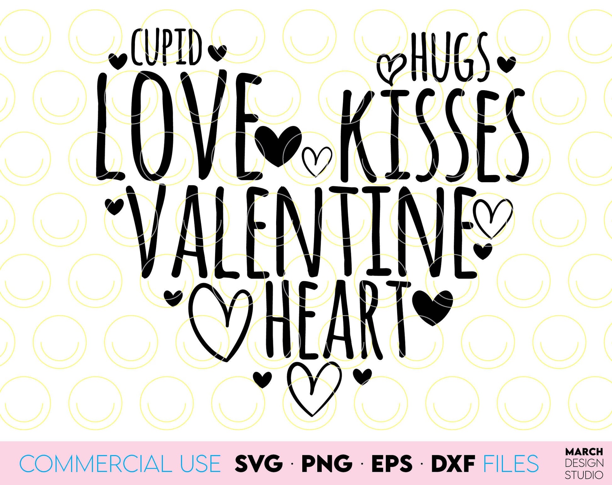 Valentines Day Hearts bundle for Yours Valentines Day projects. Use for cutting form vinyl, sublimation or laser cut projects. SVG, PNG, DXF, EPS files included. Compatible with Cricut, Silhouette, Glowforge and other equipment. Buy now and enjoy!