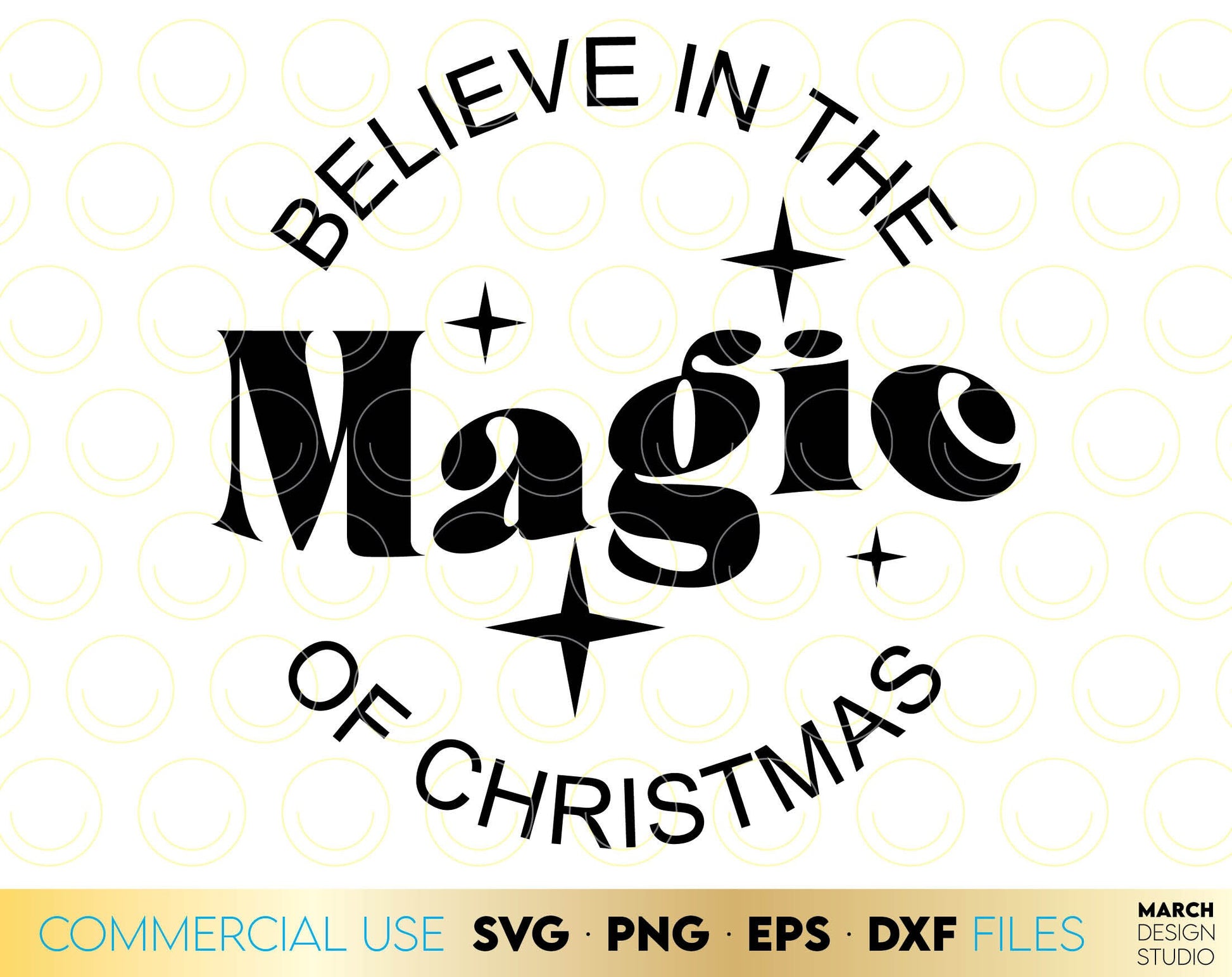 Believe In The Magic Of Christmas Design you can use to surprise and delight your loved ones on Christmas. Use this files for any Your Christmas project. Use with Cricut, Silhouette or Glowforge equipment. Use with laser Cutting machines as well.