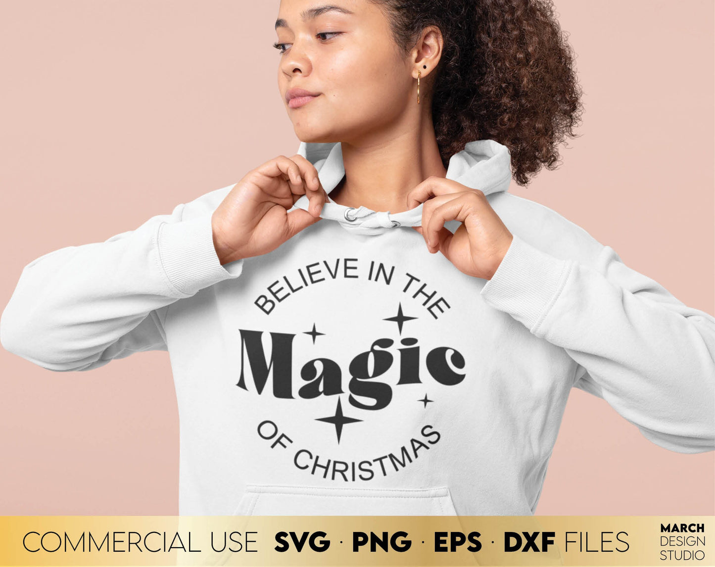 Believe In The Magic Of Christmas Design you can use to surprise and delight your loved ones on Christmas. Use this files for any Your Christmas project. Use with Cricut, Silhouette or Glowforge equipment. Use with laser Cutting machines as well.