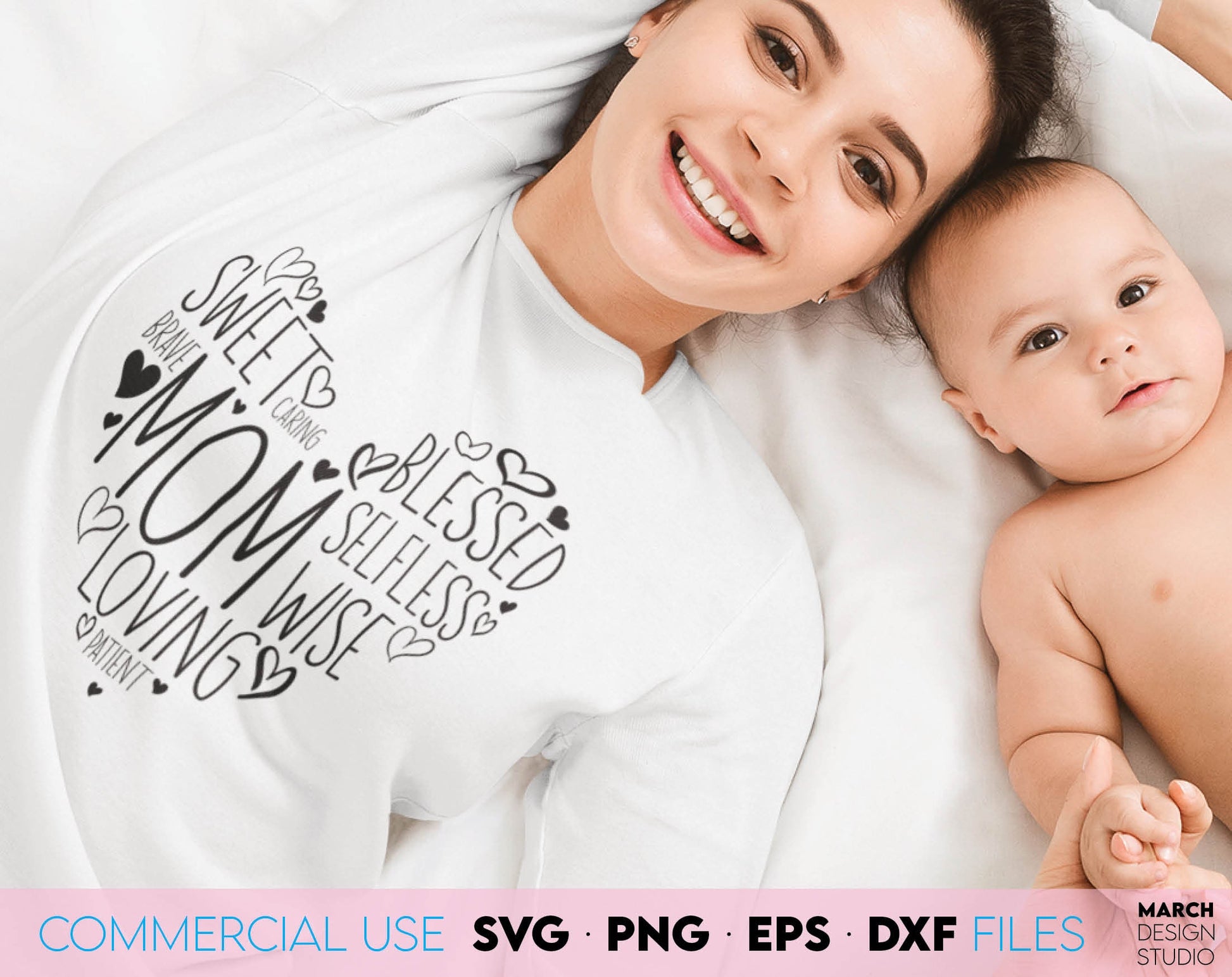 Mothers Day design for Your loved one mom. SVG PNG EPS DXF files included. Compatible with Cricut. Cut from vinyl, use for sublimation or laser cut projects. Compatible with Cricut, Silhouette or other equipment. Buy now for a good price and enjoy!