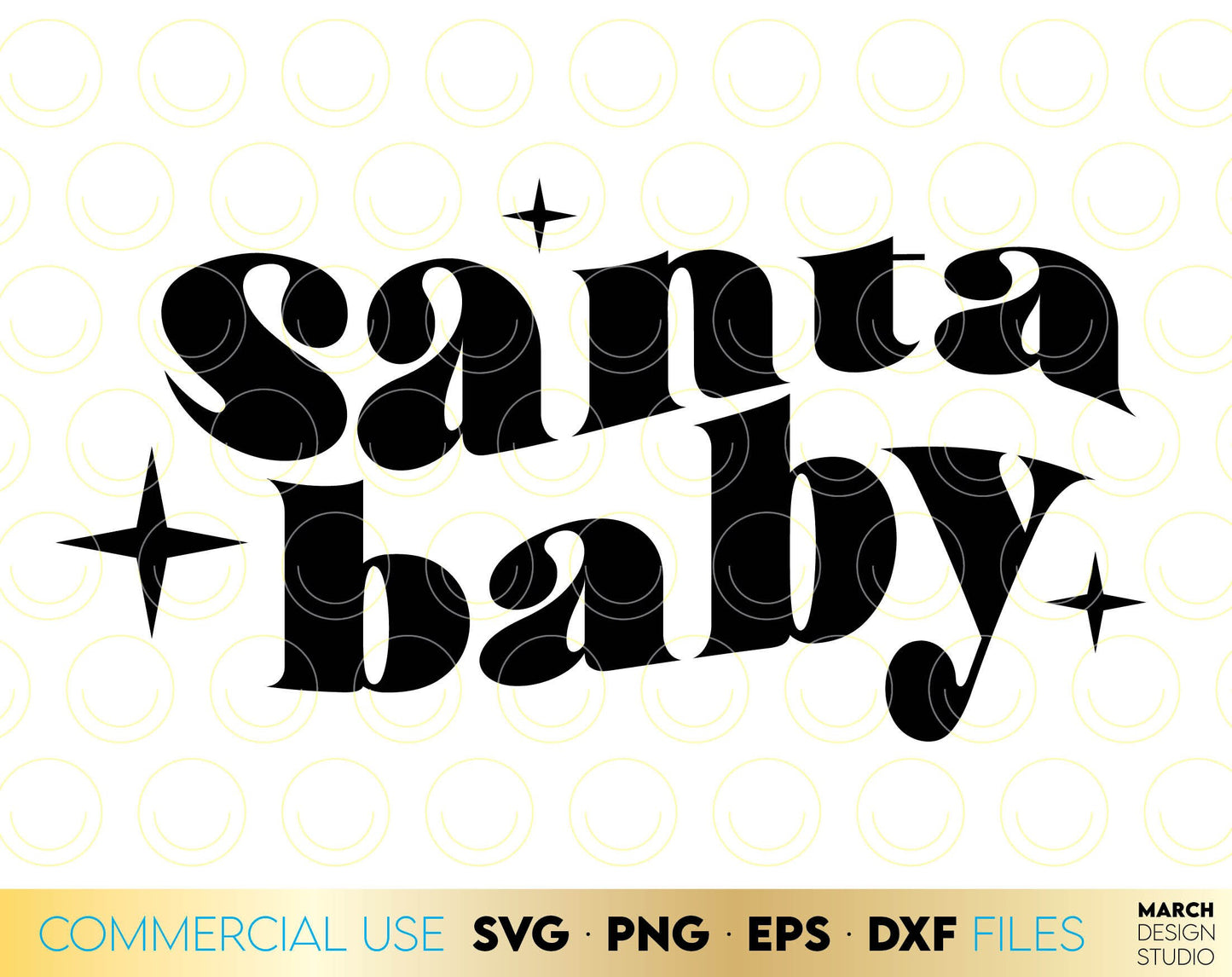 Santa Baby design you can use them to surprise and delight your loved ones on Christmas. Christmas SVG files in various formats allow you to use designs for engraving on glass, making shirts, tumblers, ornaments. Use With Cricut, Silhouette.