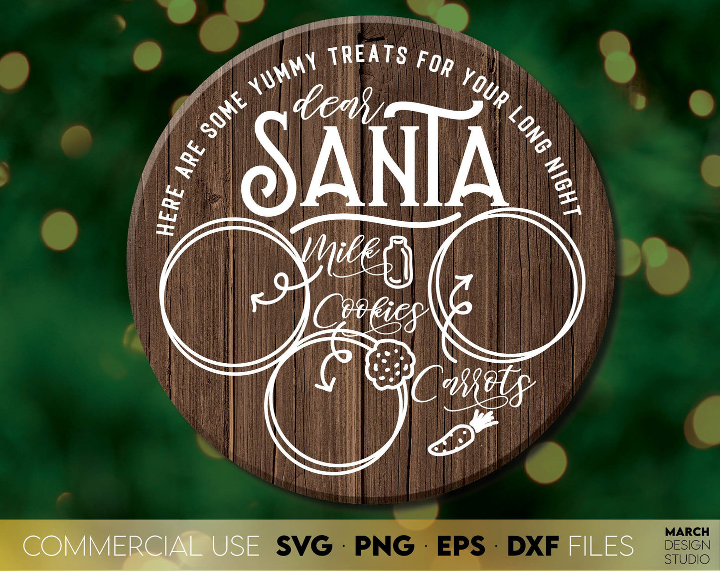 Santa Tray bundle - cookies for Santa plate! SVG, PNG, EPS, DXF files included. Cut from vinyl, use for sublimation or laser cut, grave projects. Compatible with cricut, silhouette or other equipment. Buy now for a good price and enjoy!