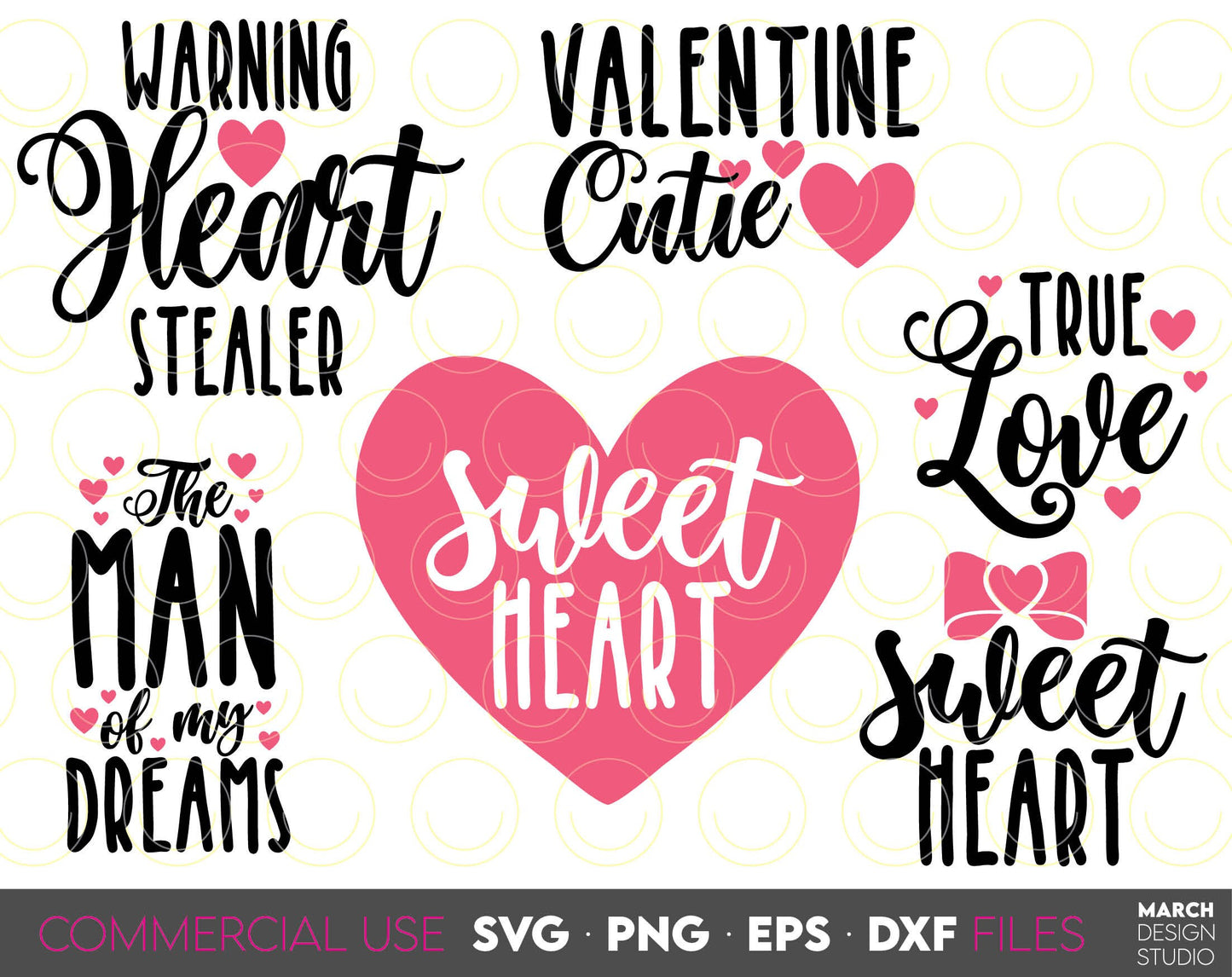 26 designs bundle for Kids Valentine Day. SVG, PNG, EPS and DXF file formats included. Compatible with Cricut, Silhouette and Glowforge machines, usable for cutting from vinyl, sublimation and laser cut projects as well. Buy now for good price!