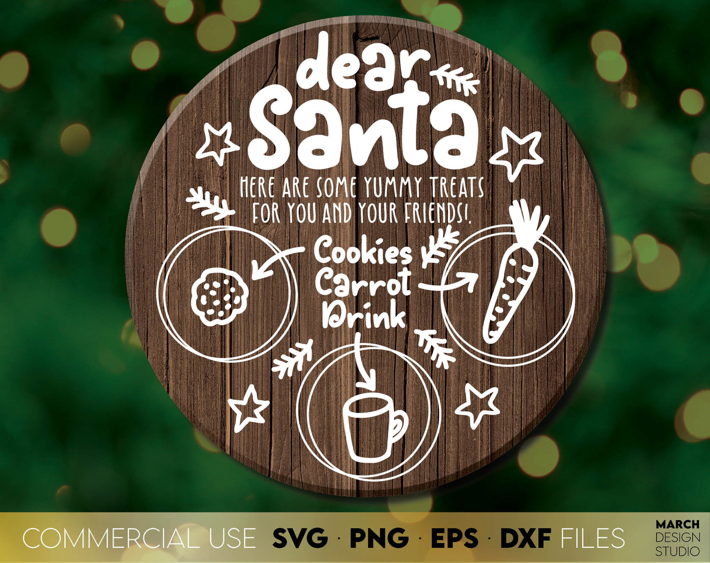 Santa Tray bundle - cookies for Santa plate! SVG, PNG, EPS, DXF files included. Cut from vinyl, use for sublimation or laser cut, grave projects. Compatible with cricut, silhouette or other equipment. Buy now for a good price and enjoy!