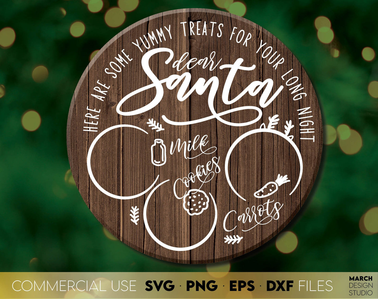 Santa Tray bundle - cookies for Santa plate! SVG, PNG, EPS, DXF files included. Cut from vinyl, use for sublimation or laser cut, grave projects. Compatible with cricut, silhouette or other equipment. Buy now for a good price and enjoy!