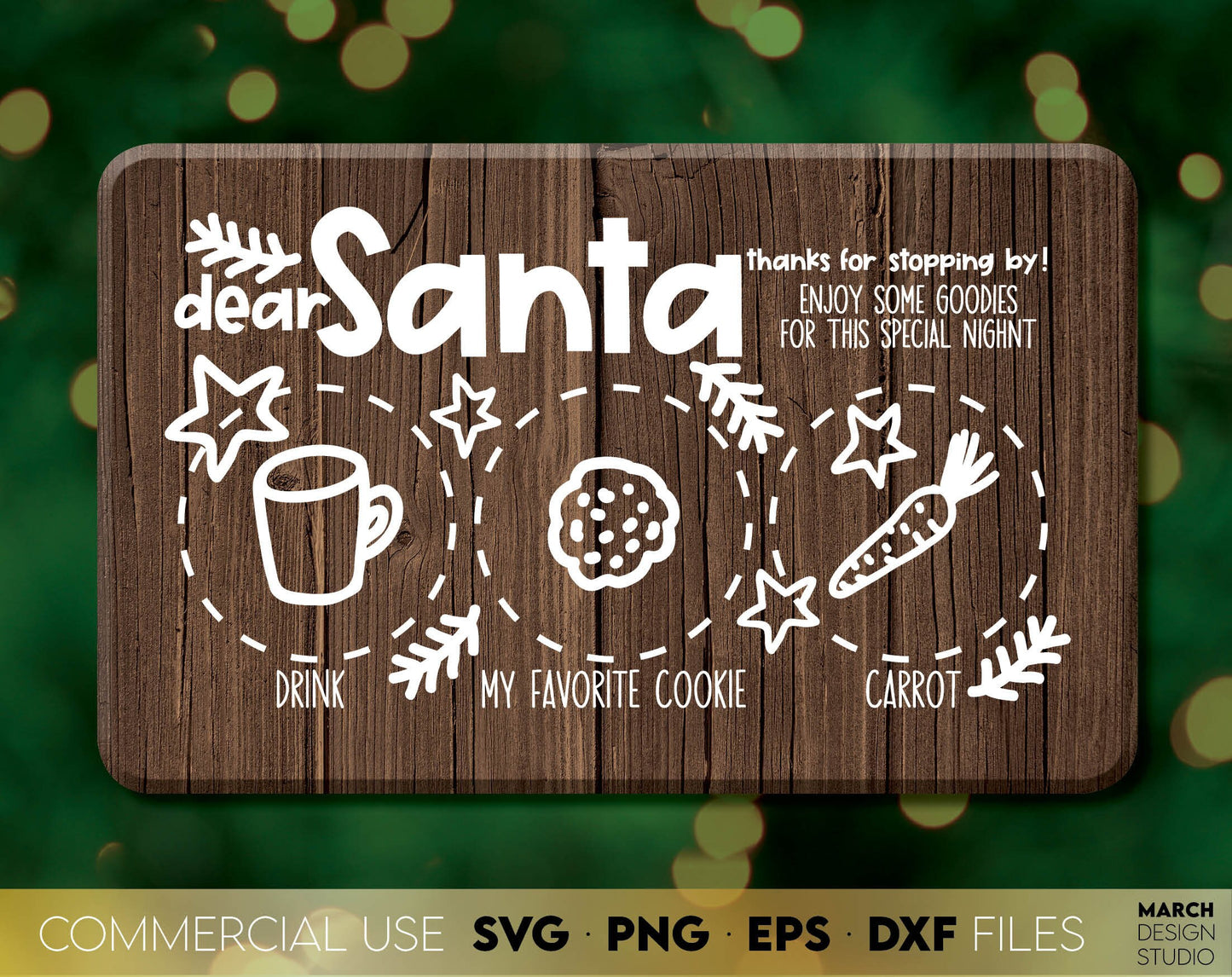 Santa Tray bundle - cookies for Santa plate! SVG, PNG, EPS, DXF files included. Cut from vinyl, use for sublimation or laser cut, grave projects. Compatible with cricut, silhouette or other equipment. Buy now for a good price and enjoy!