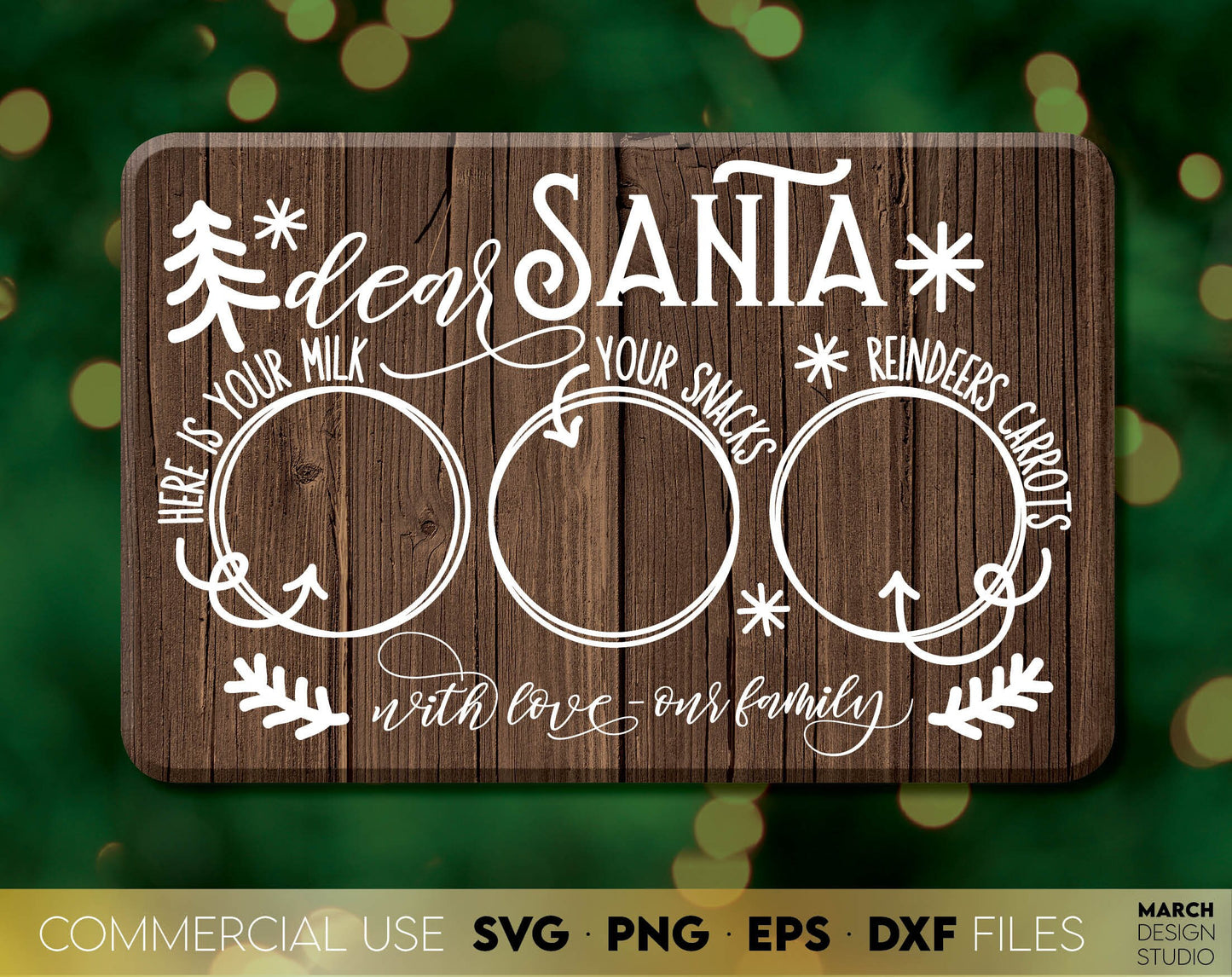 Santa Tray bundle - cookies for Santa plate! SVG, PNG, EPS, DXF files included. Cut from vinyl, use for sublimation or laser cut, grave projects. Compatible with cricut, silhouette or other equipment. Buy now for a good price and enjoy!