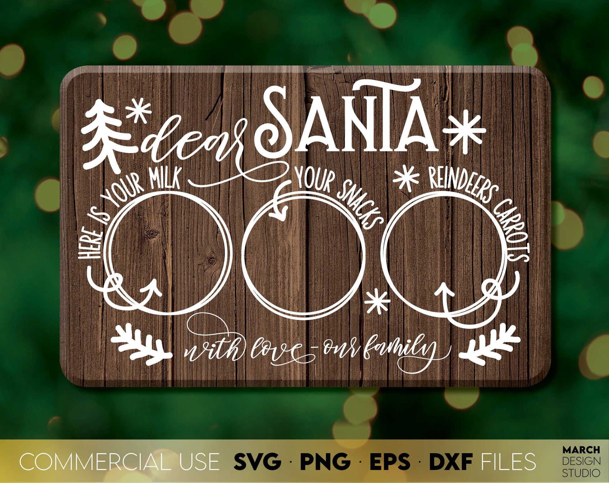 Santa Tray bundle - cookies for Santa plate! SVG, PNG, EPS, DXF files included. Cut from vinyl, use for sublimation or laser cut, grave projects. Compatible with cricut, silhouette or other equipment. Buy now for a good price and enjoy!