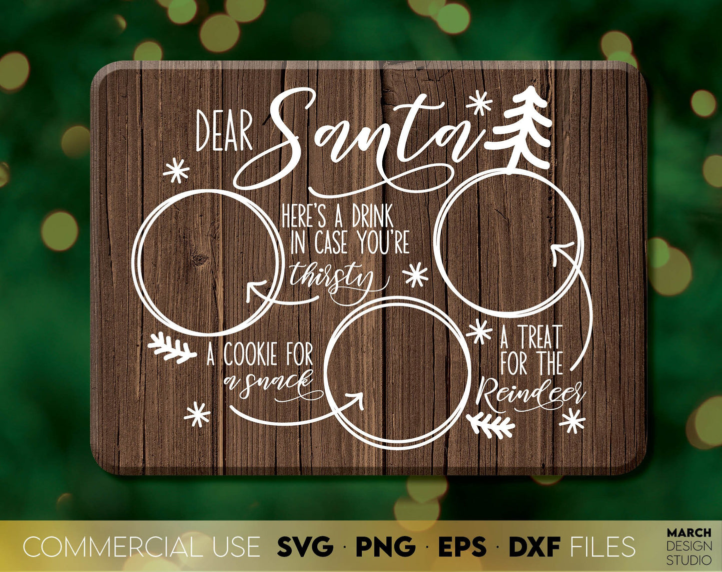 Santa Tray bundle - cookies for Santa plate! SVG, PNG, EPS, DXF files included. Cut from vinyl, use for sublimation or laser cut, grave projects. Compatible with cricut, silhouette or other equipment. Buy now for a good price and enjoy!