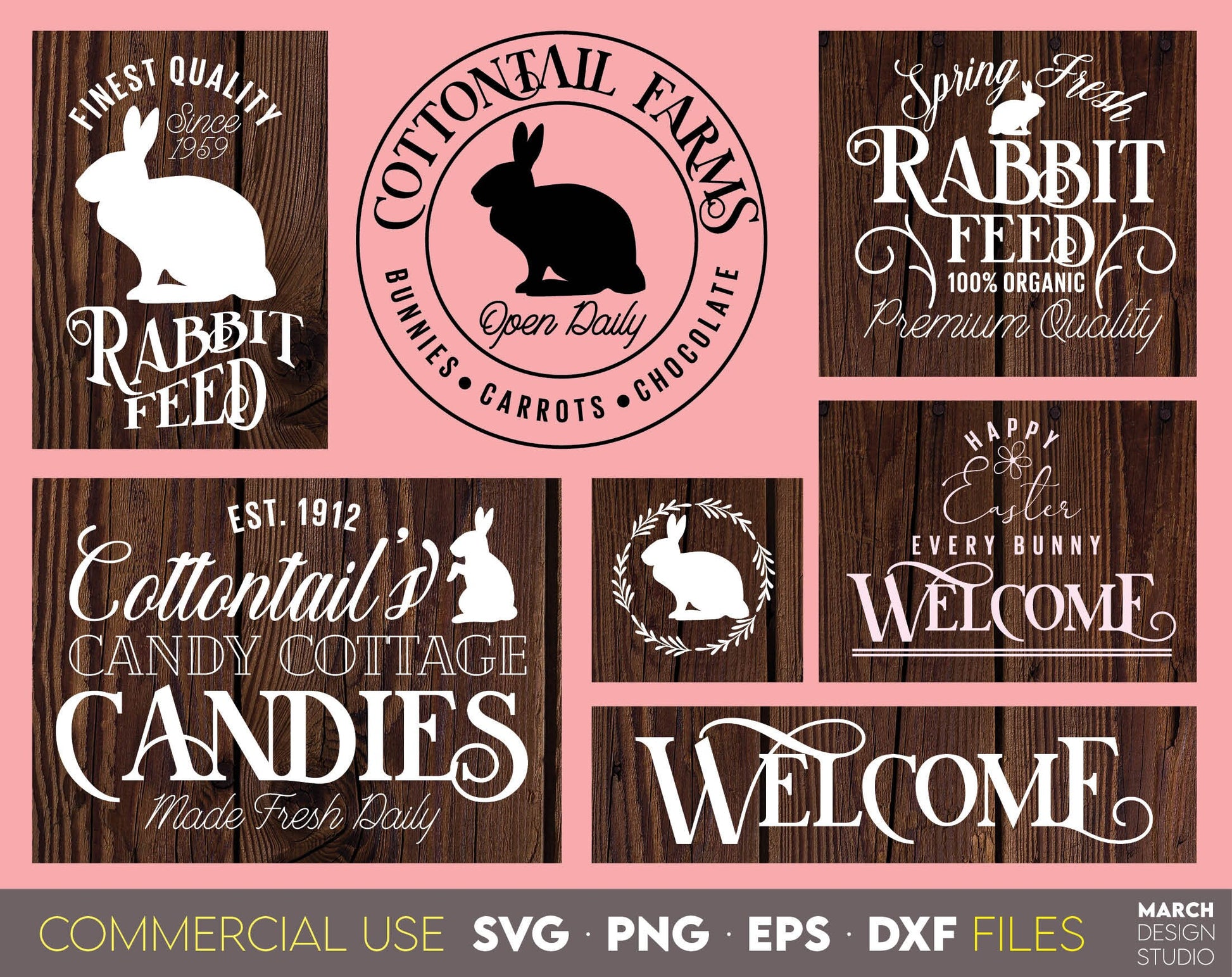 Farmhouse easter bundle for Your easter farmhouse ornaments, signs, decorations. SVG, PNG, EPS, DXF files included. Compatible with Cricut, Silhouette or other machines. Cut from vinyl, use for sublimation or laser cut projects. Buy now and enjoy!