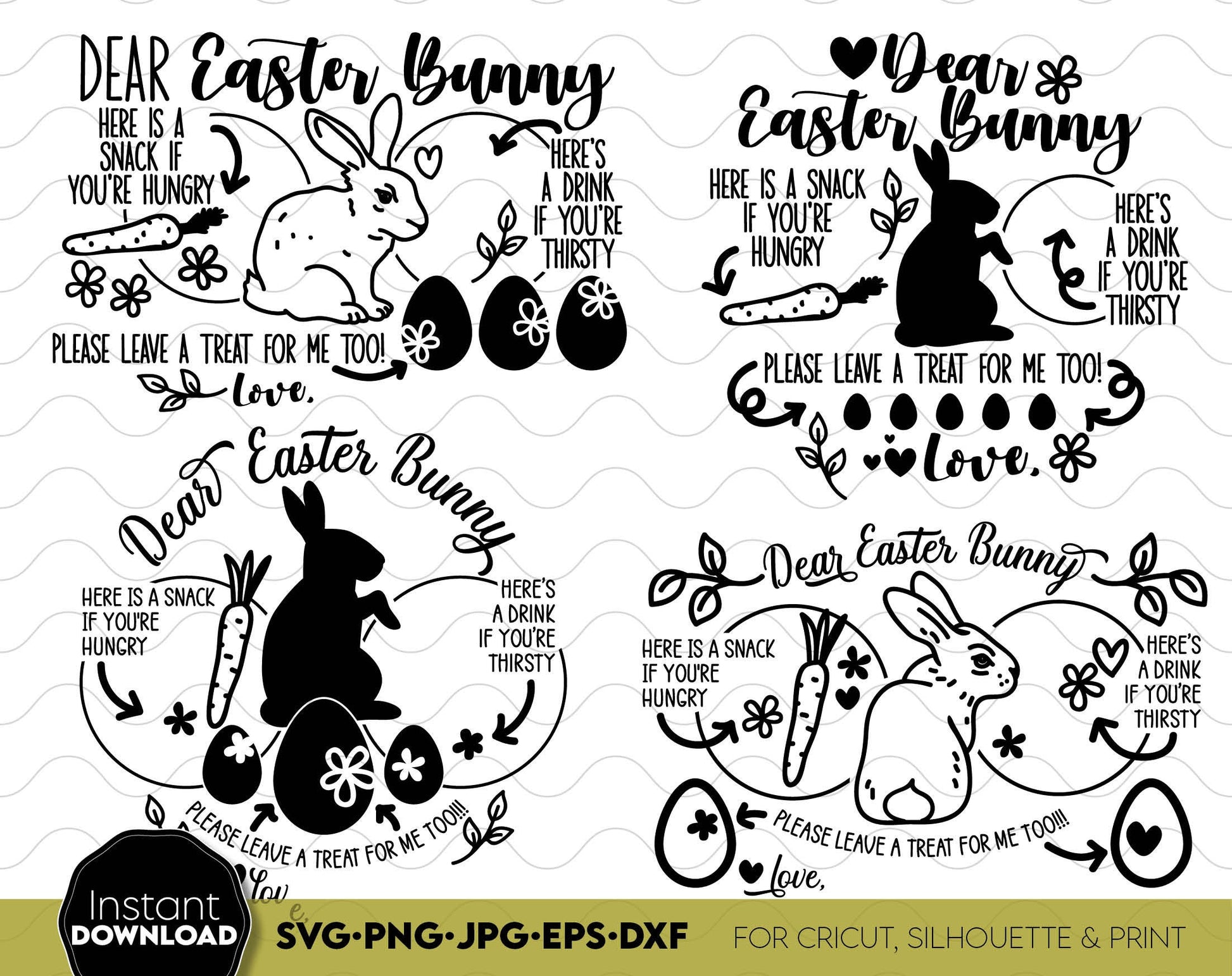 Easter Bunny Tray bundle for Your Easter bunny cookies. SVG, PNG, JPG, EPS and DXF files included. Compatible with Cricut, Silhouette and others machines. Use for sublimation or laser cut projects as well. Buy now for a good - discount price. Enjoy!