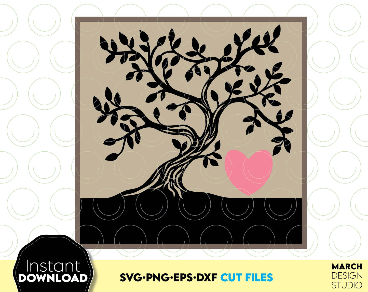 This family tree svg is a great design for decorating your home. It will make your home more colorful with this personalizable family tree. SVG PNG EPS DXF files included. Compatible with Cricut, Silhouette or other equipment. Buy now and enjoy!