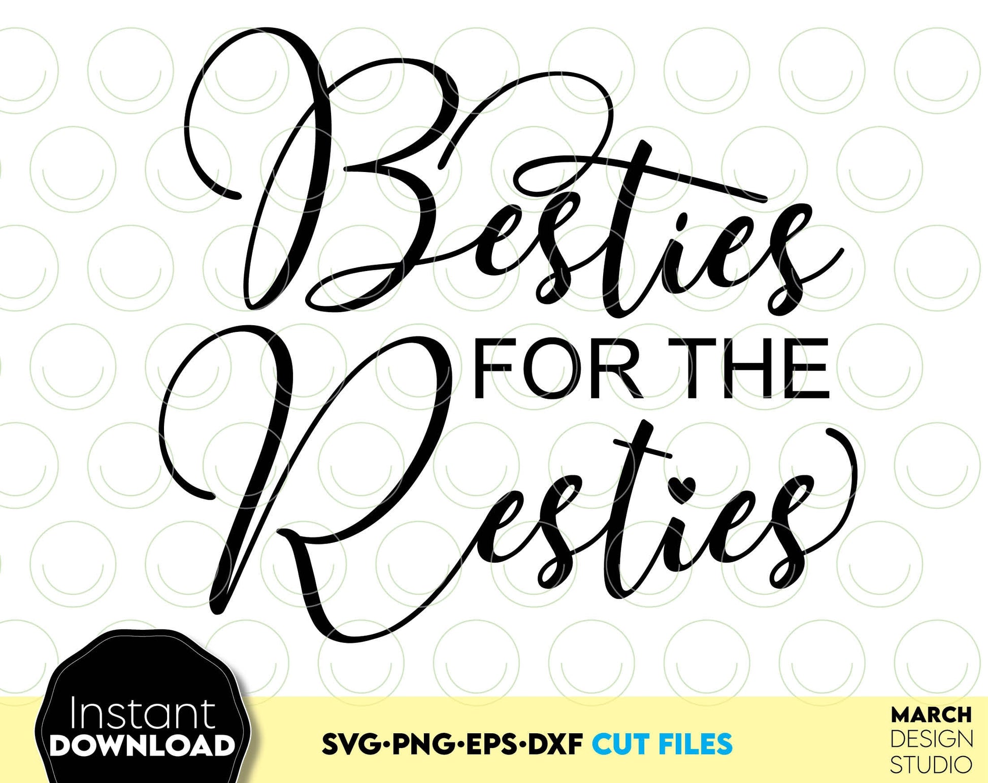 Besties for the Resties matching shirt design for girls trip. SVG, PNG, EPS and DXF files included. Compatible with Cricut, Silhouette and others machines. Use for sublimation or laser cut projects as well. Buy now for a good - discount price. Enjoy!