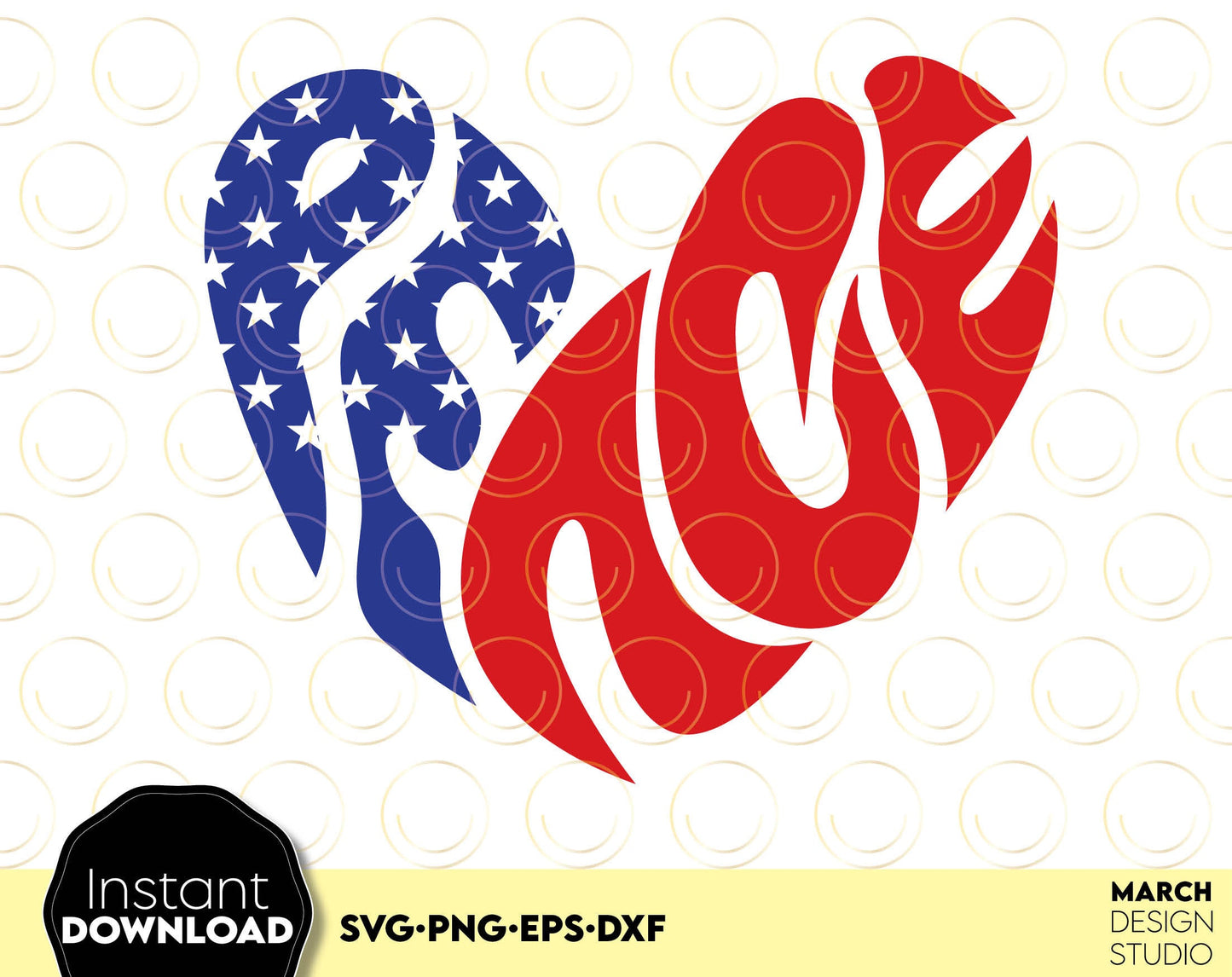 See Patriotic digital design featuring Boho style heart of the blue and red color. This design to celebrate the Independence day on the 4th of July in America comes in PNG, SVG, DXF and EPS format for Sublimation or cutting from vinyl. Buy now!