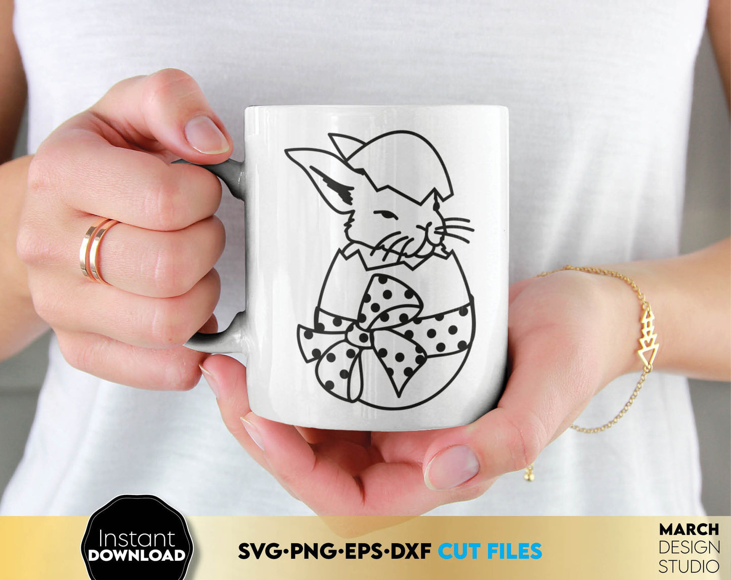 Easter Bunny face. Easter egg. Easter ornament. Use for cutting form vinyl, sublimation or laser cut projects. SVG, PNG, DXF, EPS files included. Compatible with Cricut, Silhouette, Glowforge and other equipment. Buy now for a good price and enjoy!