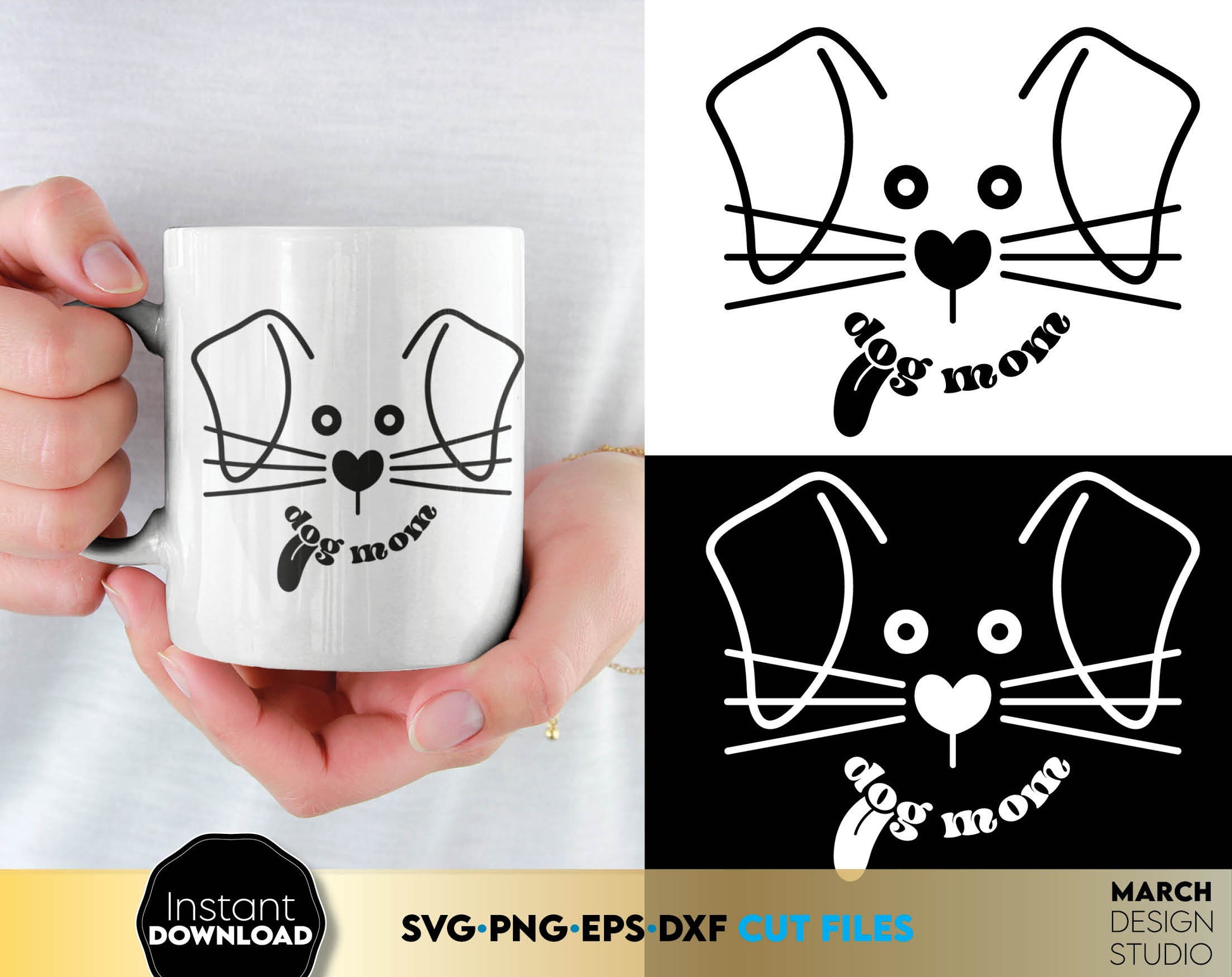 Stylized cats paw and dogs paw and cat dog faces for animal lovers. Pat lovers SVG designs Bundle for animal lovers. Use it to create beautiful and personalized things for your cat and dog - clothing, food bowl or make nice gifts for other lovers.