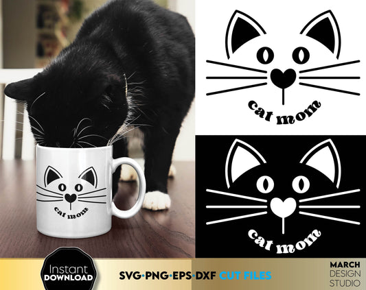 Stylized cat paw. Cat paw design for cat lovers. Use it to create beautiful and personalized things for your cat - clothing, food bowl or make nice gifts for other cat lovers. SVG, PNG, EPS or DXF files included. buy now and enjoy!