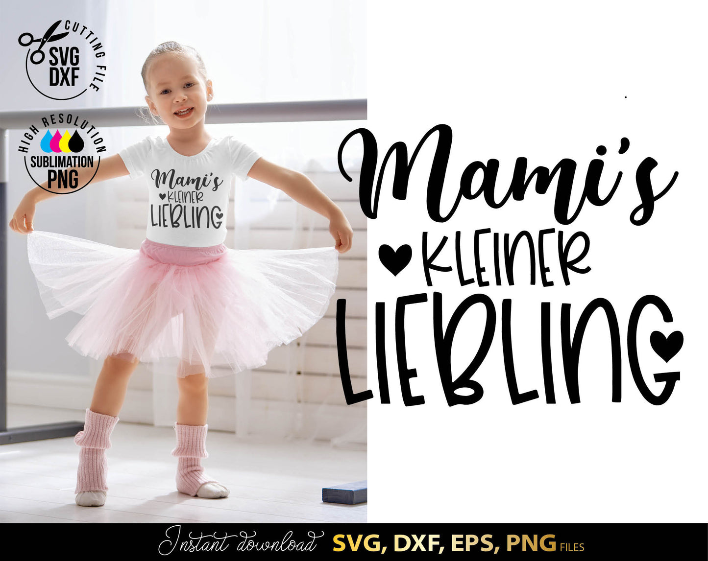 German Mama Plotter File SVG | Liebling Heart SVG | Die Beste Mama SVG | Cricut Silhouette Download Plotting Bundle | Alles Liebe Muttertag