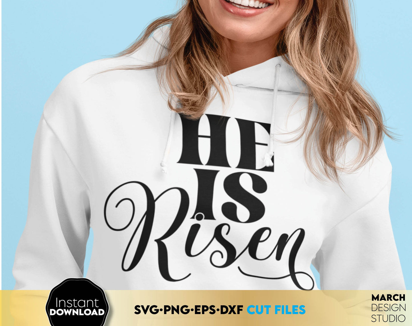 Christian Quotes for Easter and other waymaker events. SVG PNG EPS DXF files included. Compatible with Cricut, Silhouette or other equipment. Cut from vinyl, use for printing, sublimation or laser cut, grave. Buy now for a good price and enjoy!