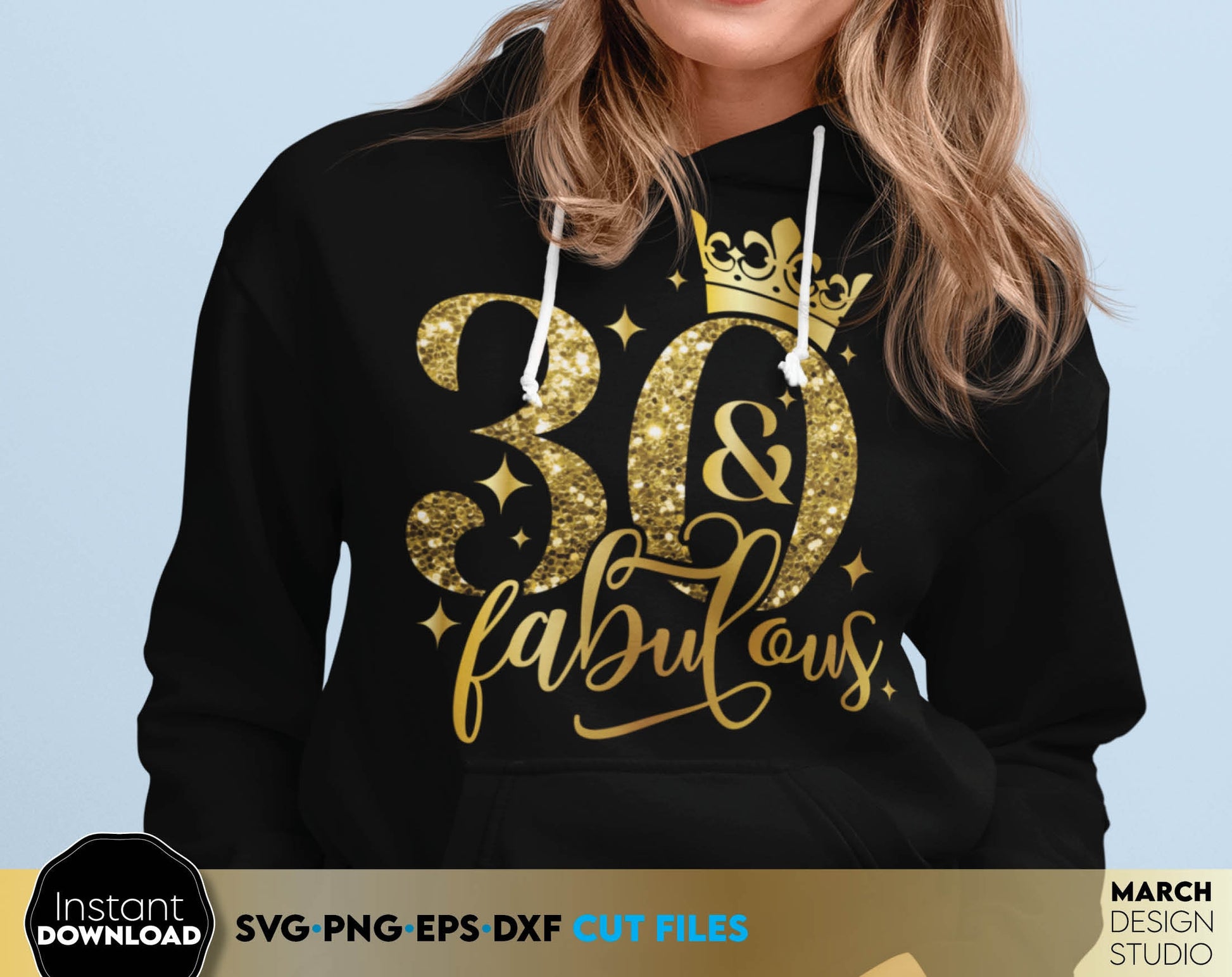 30 And Fabulous SVG | 30th Birthday SVG | Thirty Birthday Shirt SVG | 30th Birthday Gift svg | Files For Cricut Silhouette svg dxf eps png