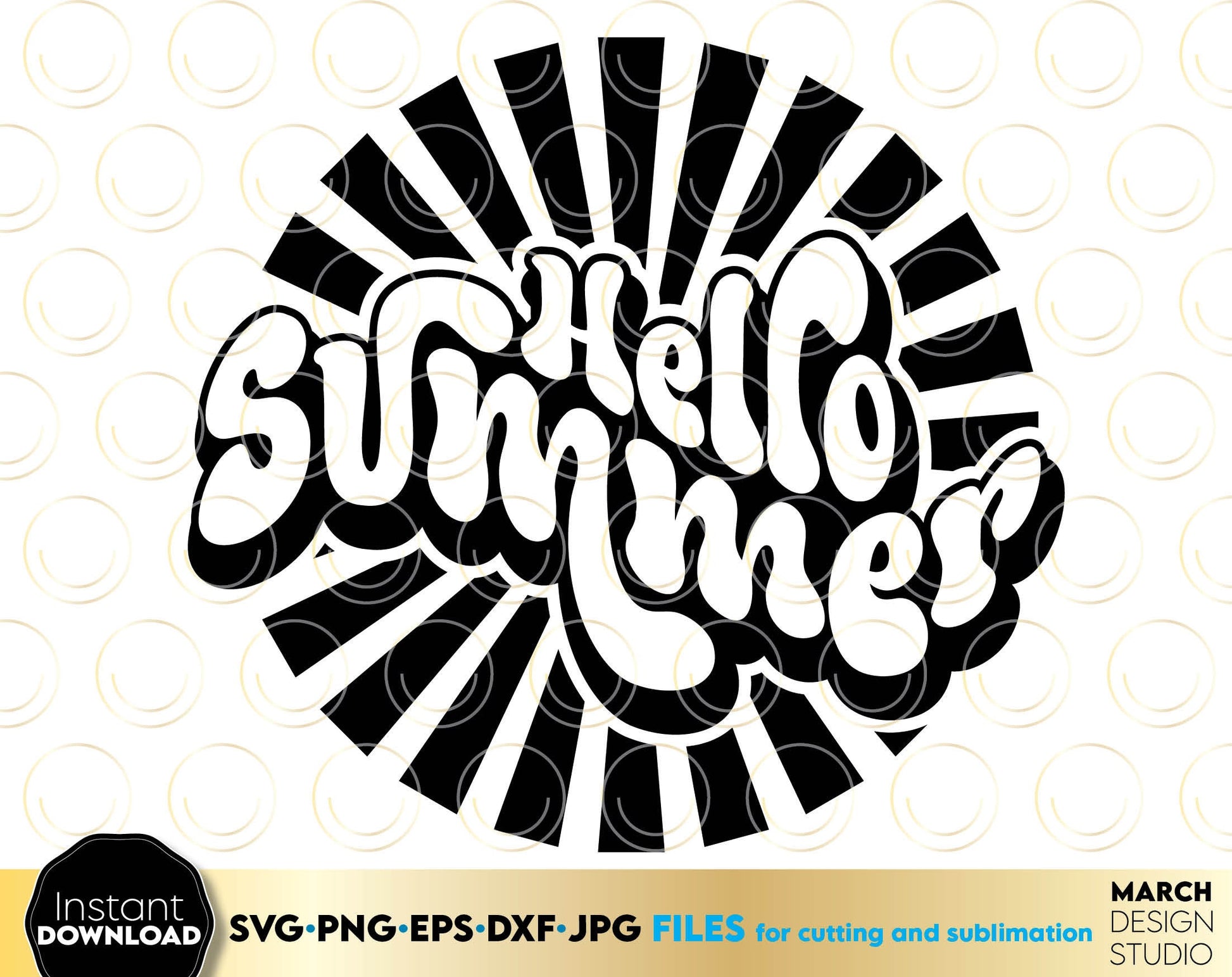 Colorful and happy - Hello Summer - design for your sublimation or vinyl cutting projects. This listing include PNG, DXF, EPS, JPG and SVG files. Compatible with Cricut, Silhouette and other machines. Buy now and enjoy!