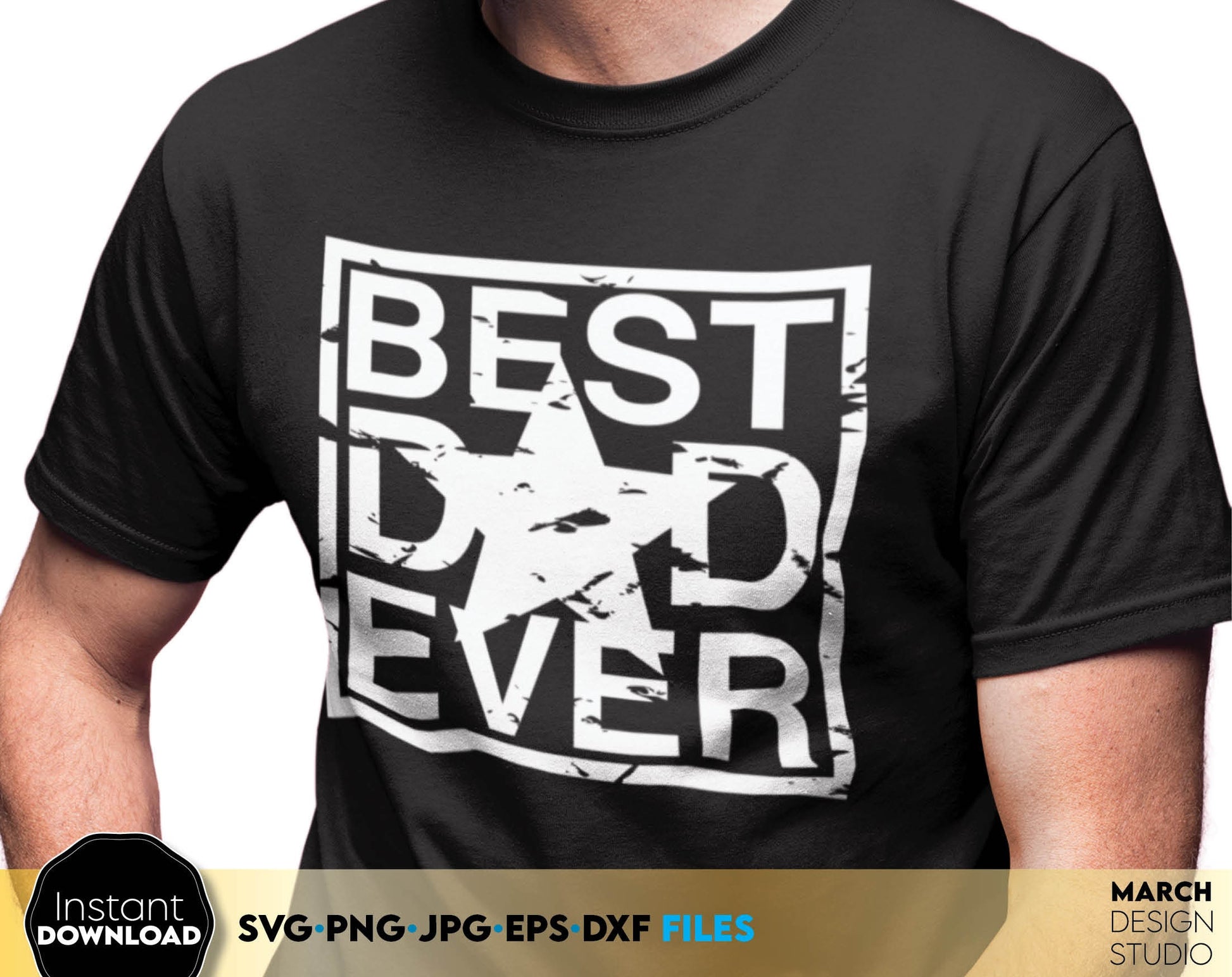 Best Dad Ever design for a great gift for your Dad. Use SVG, DXF, EPS or PNG files formats to make Fathers Day or Dad birthday gifts.
Put the design on a cup, shirt or apron for your best dad in the world! SVG, PNG, JPG, EPS, DXF files included.