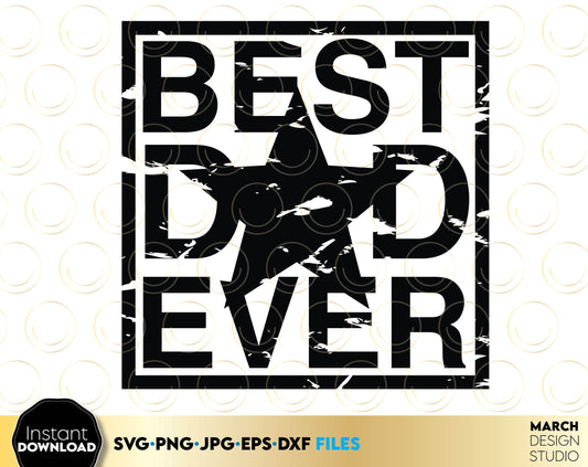 Best Dad Ever design for a great gift for your Dad. Use SVG, DXF, EPS or PNG files formats to make Fathers Day or Dad birthday gifts.
Put the design on a cup, shirt or apron for your best dad in the world! SVG, PNG, JPG, EPS, DXF files included.