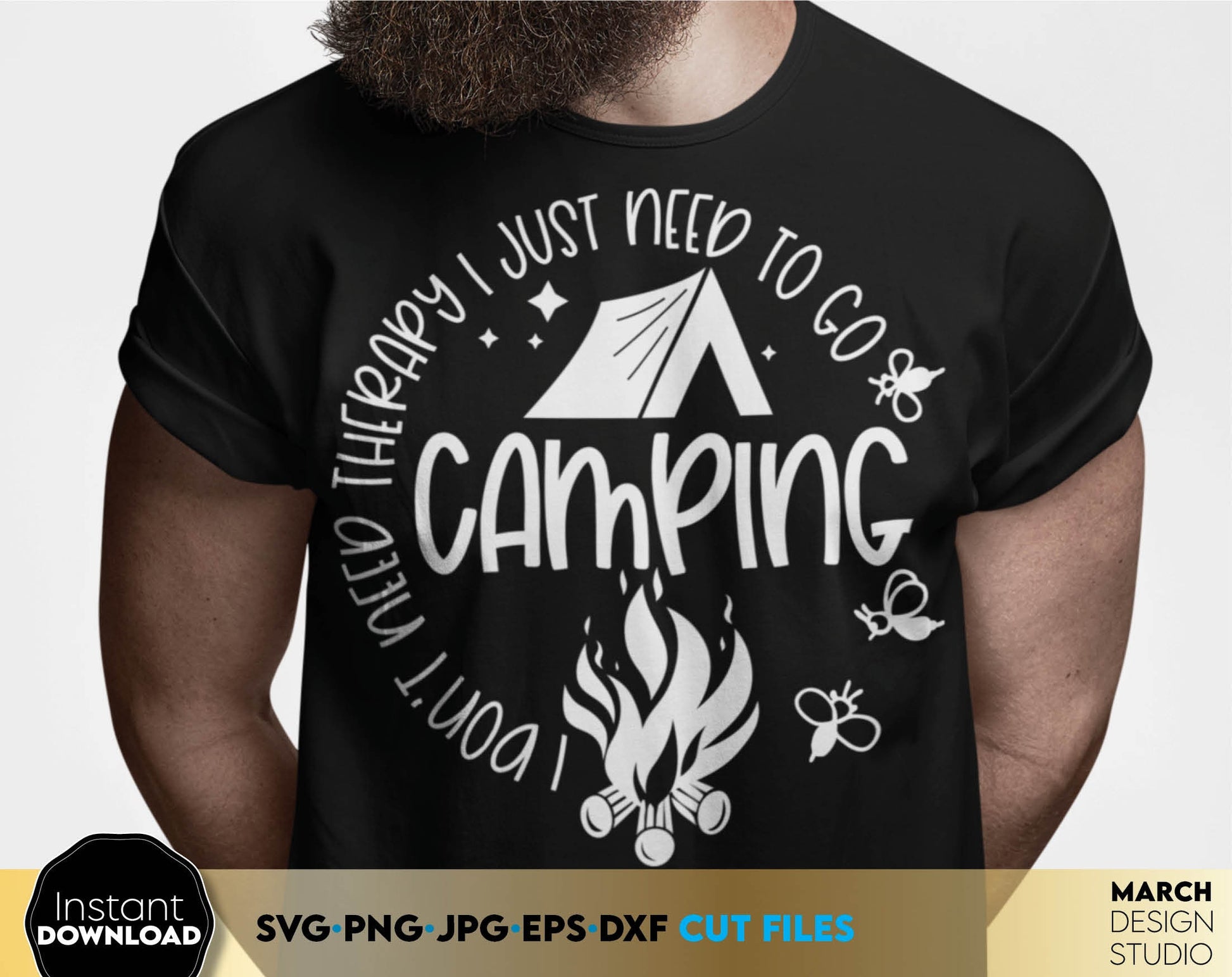 Camping life designs bundle. For original and matching shirts for your family or friends trip to camping. Compatible with Cricut, Silhouette or other machines. Cut from vinyl or use for sublimation projects. Buy now for a good price and enjoy!