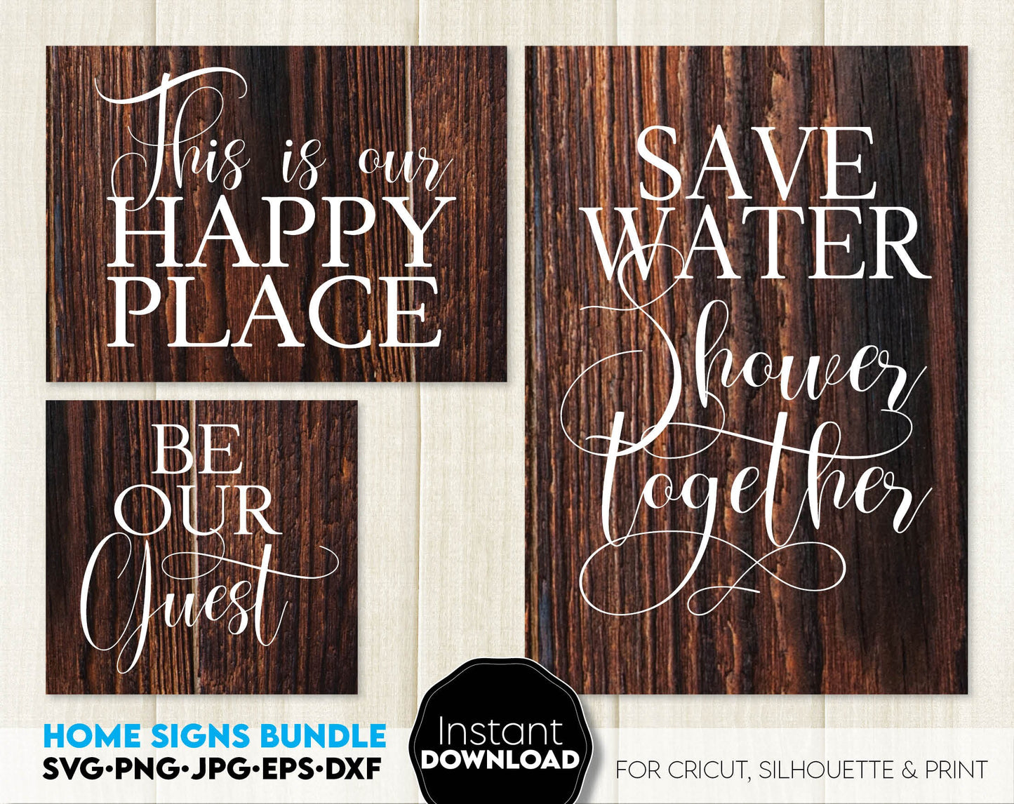 Farmhouse welcome signs svg png bundle with quotes for You home, flat or farmhouse front porch decoration with original design. Cut from Vinyl or use as laser cut files. Decorate your home and make it special!