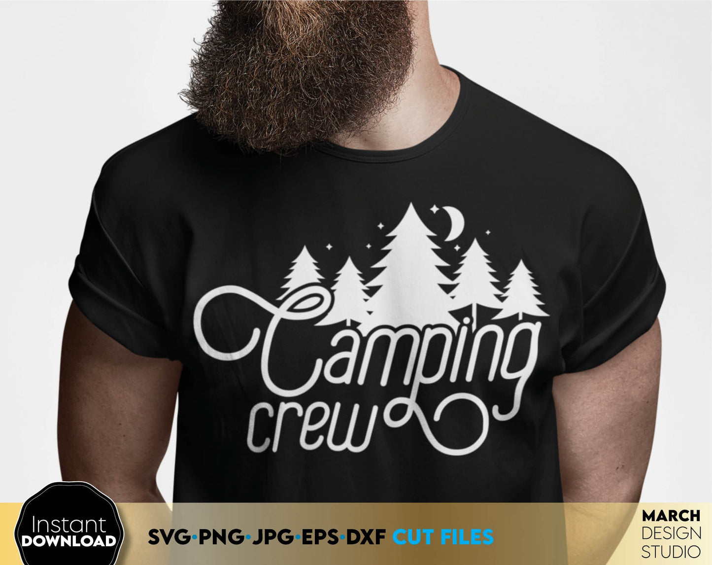 Camping life designs bundle. For original and matching shirts for your family or friends trip to camping. Compatible with Cricut, Silhouette or other machines. Cut from vinyl or use for sublimation projects. Buy now for a good price and enjoy!