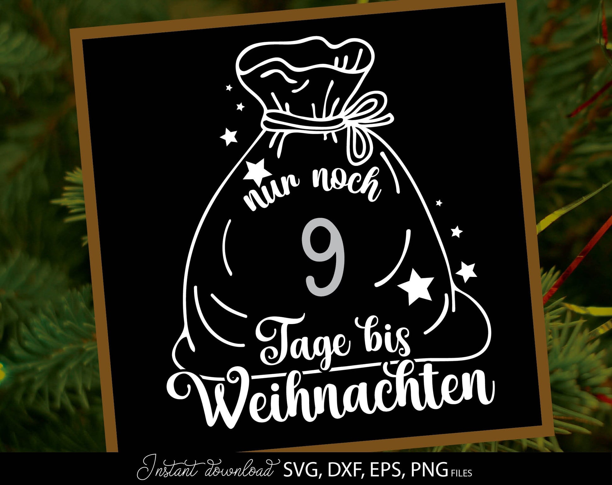 A Christmas decoration for those who make their own decorations to decorate their home. A great way to count down the days until Christmas. SVG, DXF, EPS, PNG files included. Compatible with Cricut, Silhouette machines. Buy now for a good price.