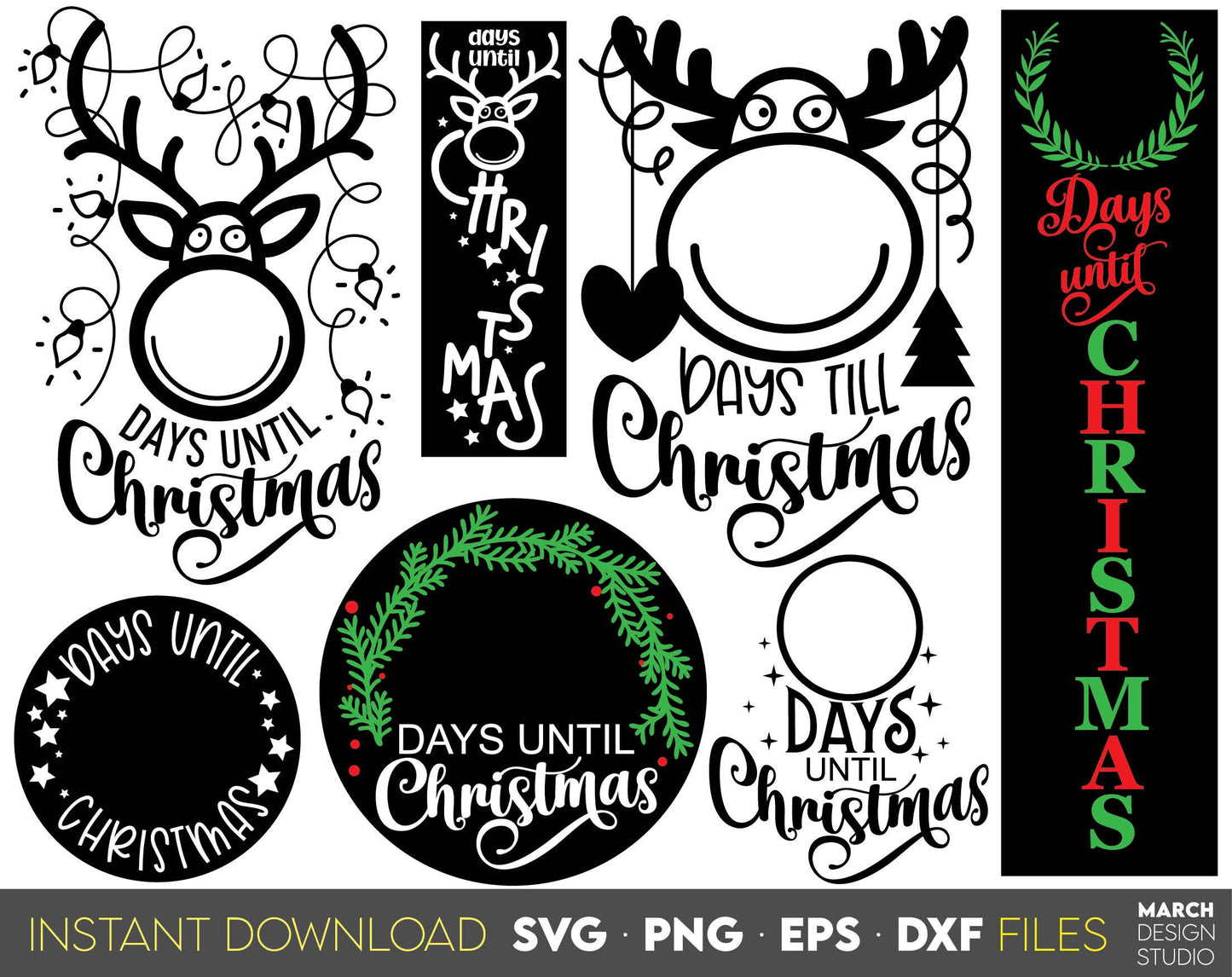 Christmas SVG design you can use to surprise and delight your loved ones on Christmas. Days Till Christmas SVG in various formats allow you to use for any Your Christmas project. Use with Cricut, Silhouette or Glowforge equipment. Good price as well.