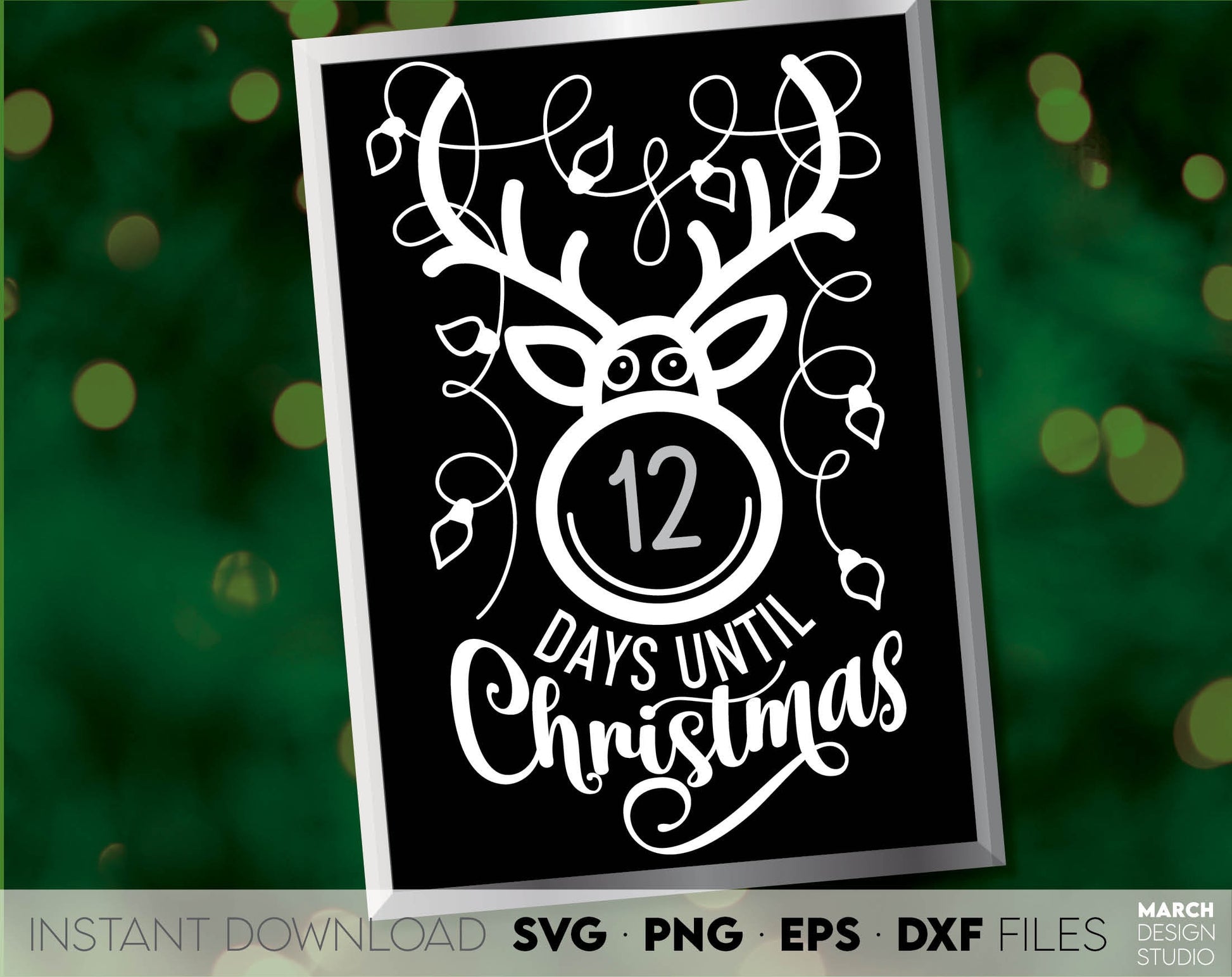 Christmas SVG design you can use to surprise and delight your loved ones on Christmas. Days Till Christmas SVG in various formats allow you to use for any Your Christmas project. Use with Cricut, Silhouette or Glowforge equipment. Good price as well.