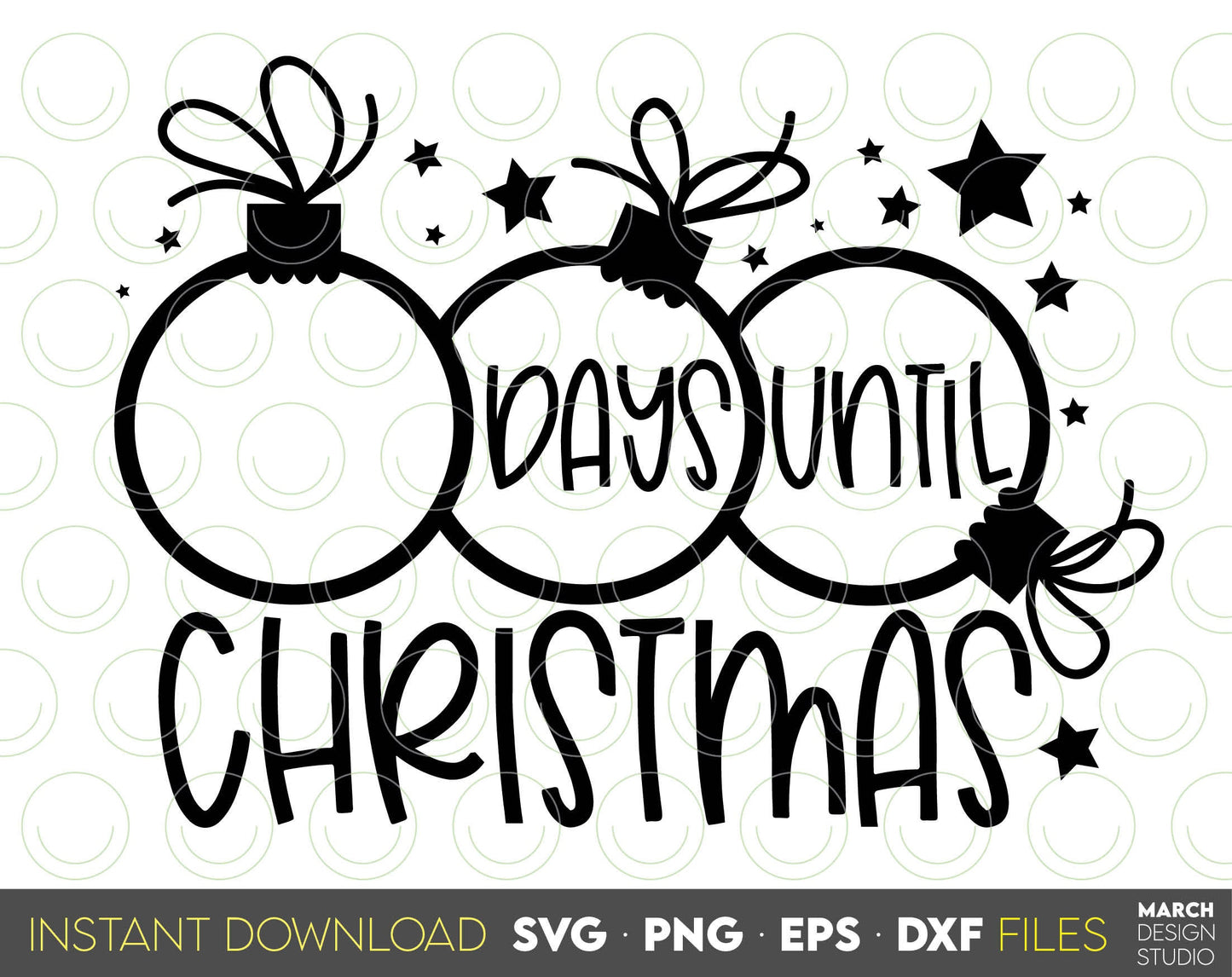 Christmas SVG design you can use to surprise and delight your loved ones on Christmas. Days Till Christmas SVG in various formats allow you to use for any Your Christmas project. Use with Cricut, Silhouette or Glowforge equipment. Good price as well.