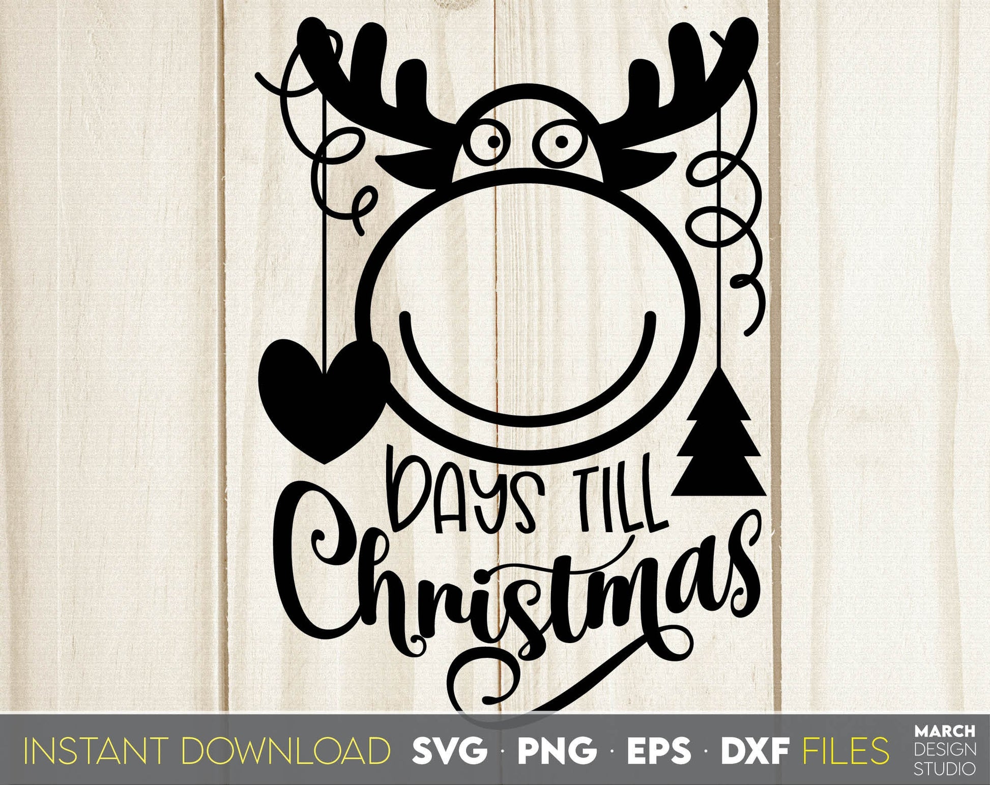 Days till Christmas design you can use to surprise and delight your loved ones on Christmas. Days Till Christmas in various formats allow you to use for any Your Christmas project. Use with Cricut, Silhouette or Glowforge equipment. Good price.