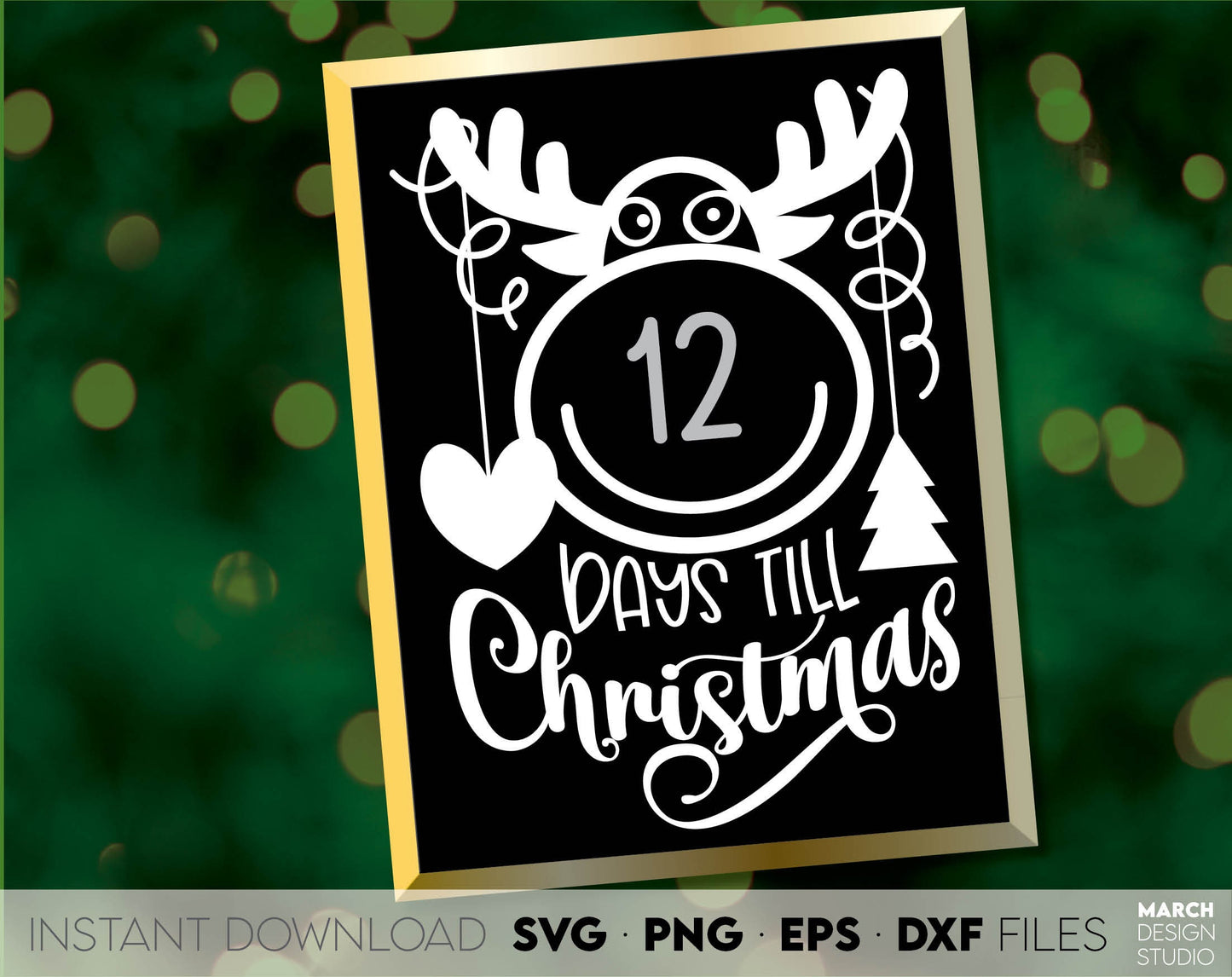 Days till Christmas design you can use to surprise and delight your loved ones on Christmas. Days Till Christmas in various formats allow you to use for any Your Christmas project. Use with Cricut, Silhouette or Glowforge equipment. Good price.